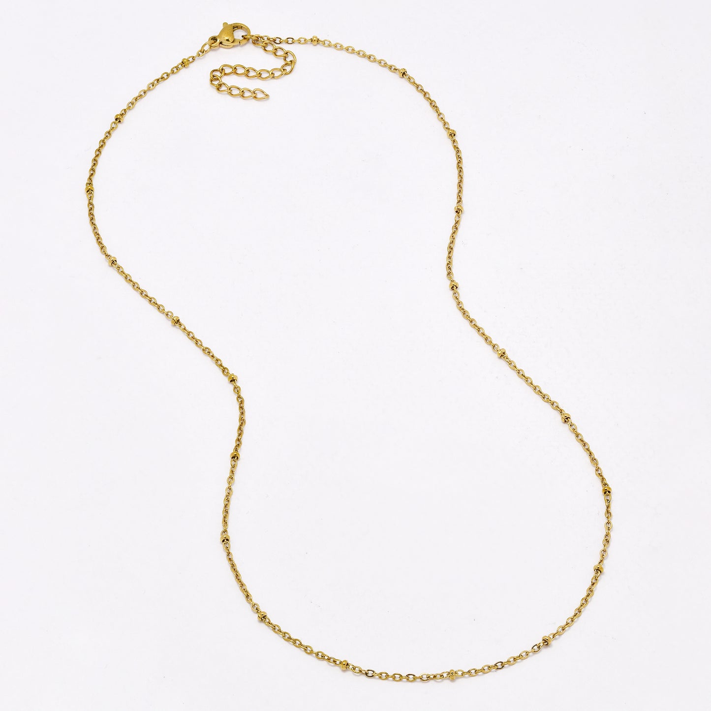 SSYN6650 - St Steel 3 pack 45cm + 5cm x 1.5mm ball chain necklace