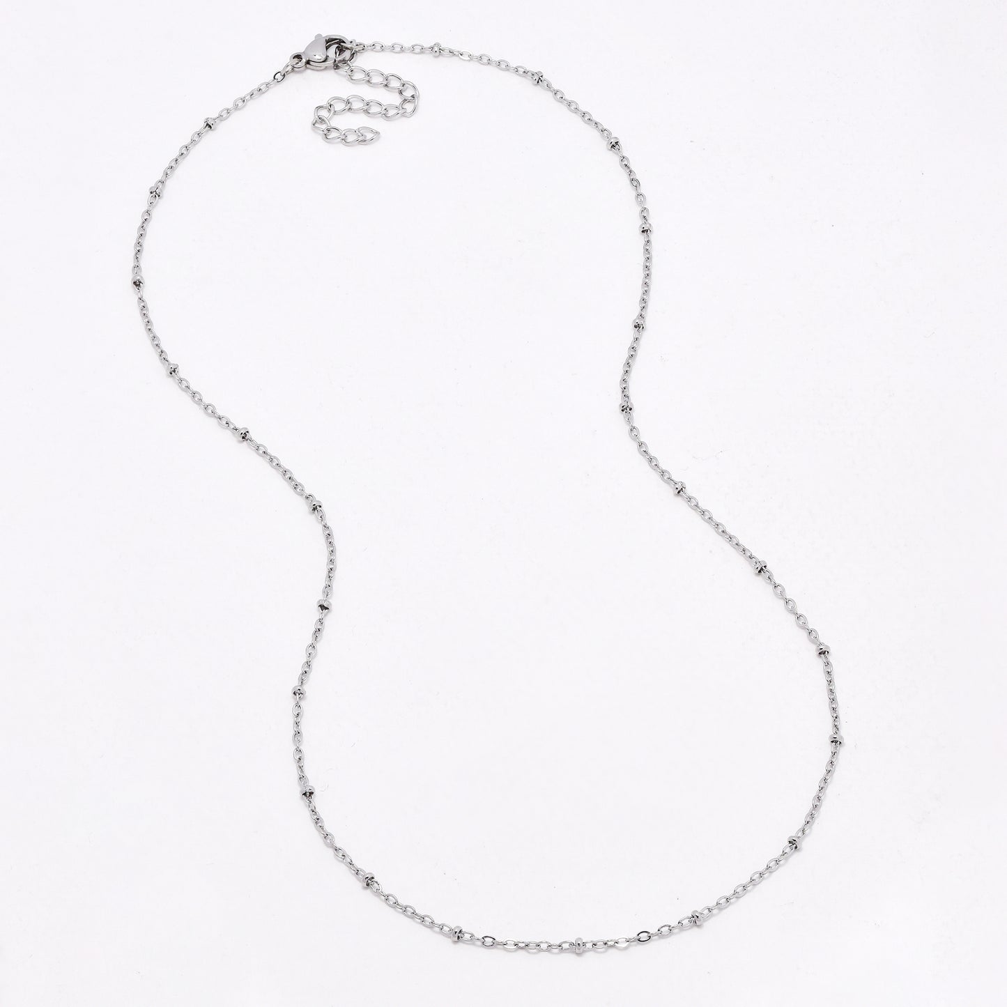 SSYN6650 - St Steel 3 pack 45cm + 5cm x 1.5mm ball chain necklace