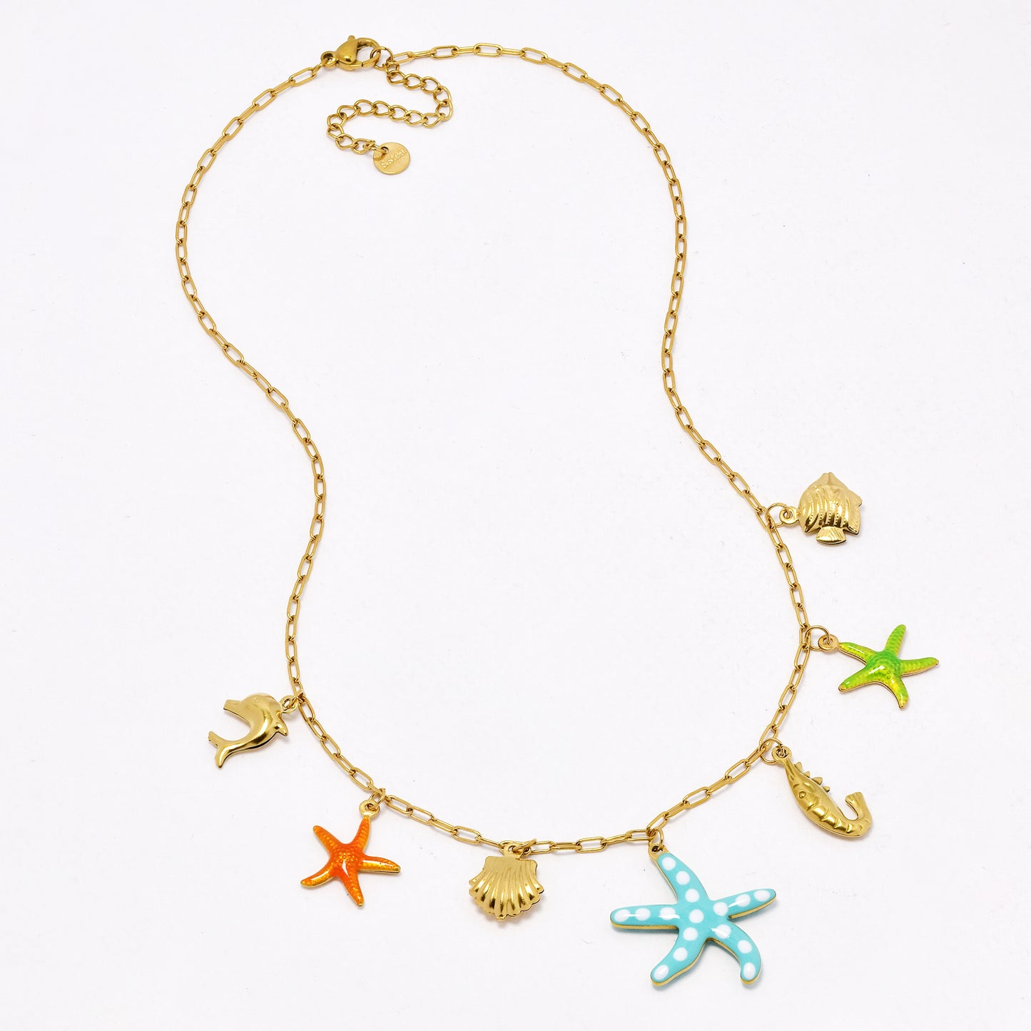 SSYN6656 - St Steel sea life charm necklace