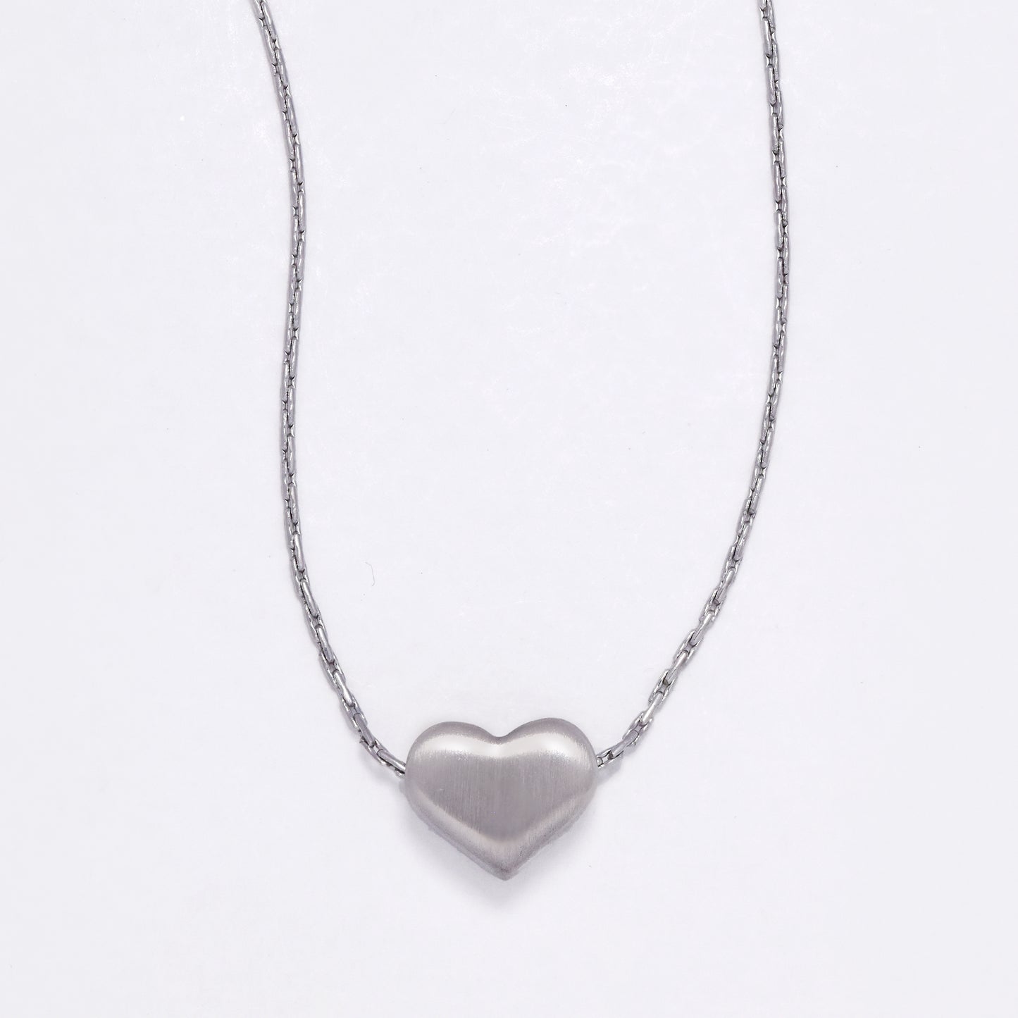 SSYN6867 - Steel 42cm + 5cm heart necklace