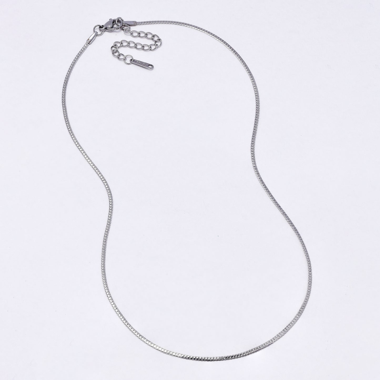 SSYN6944 - Steel 3 pack 41cm + 5cm x 1.5mm tight curb necklace