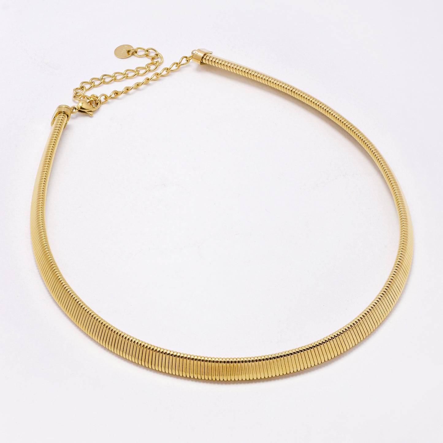SSYN7356 - Steel 36cm + 8 cm x 7.5mm flex necklace