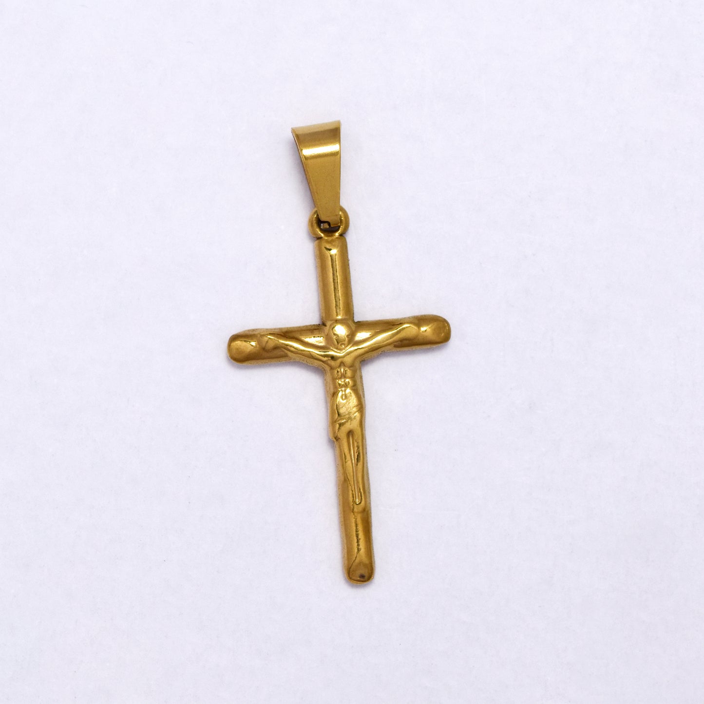 SSYP7193 - Steel 30mm x 18mm crucifix pendant