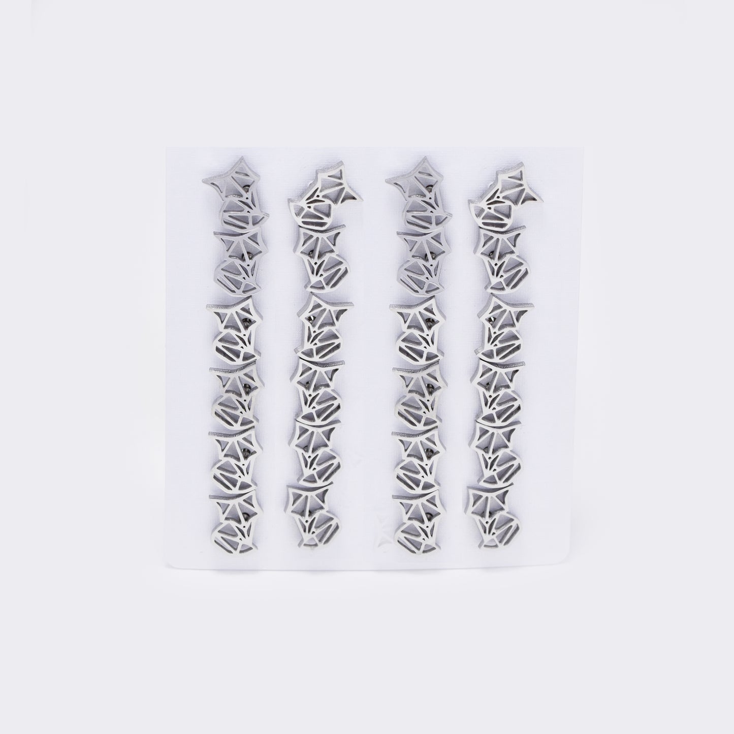 Stainless steel 12 pack cutout fox studs - SSYPK5383