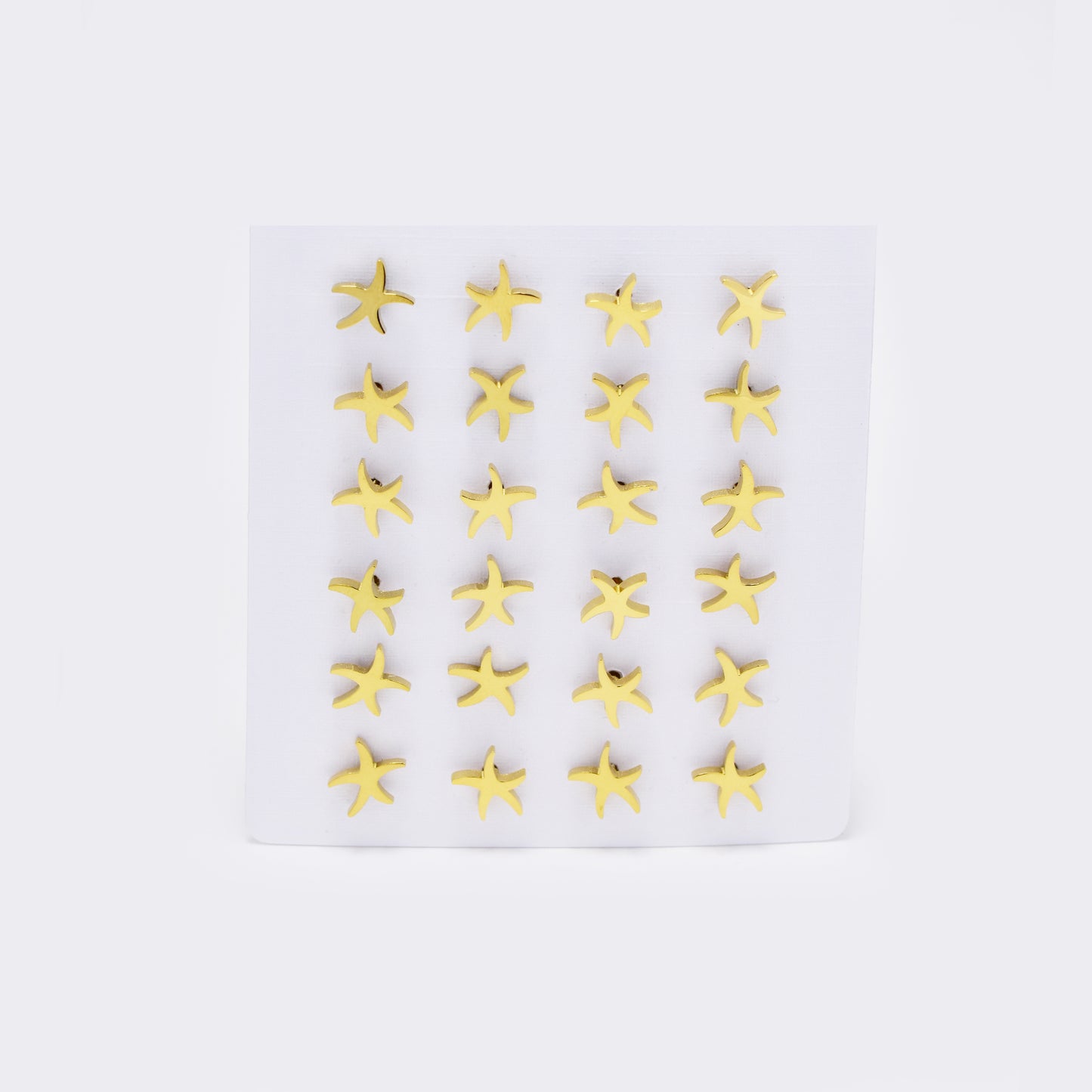 Stainless steel 12 pack starfish studs - SSYPK5395