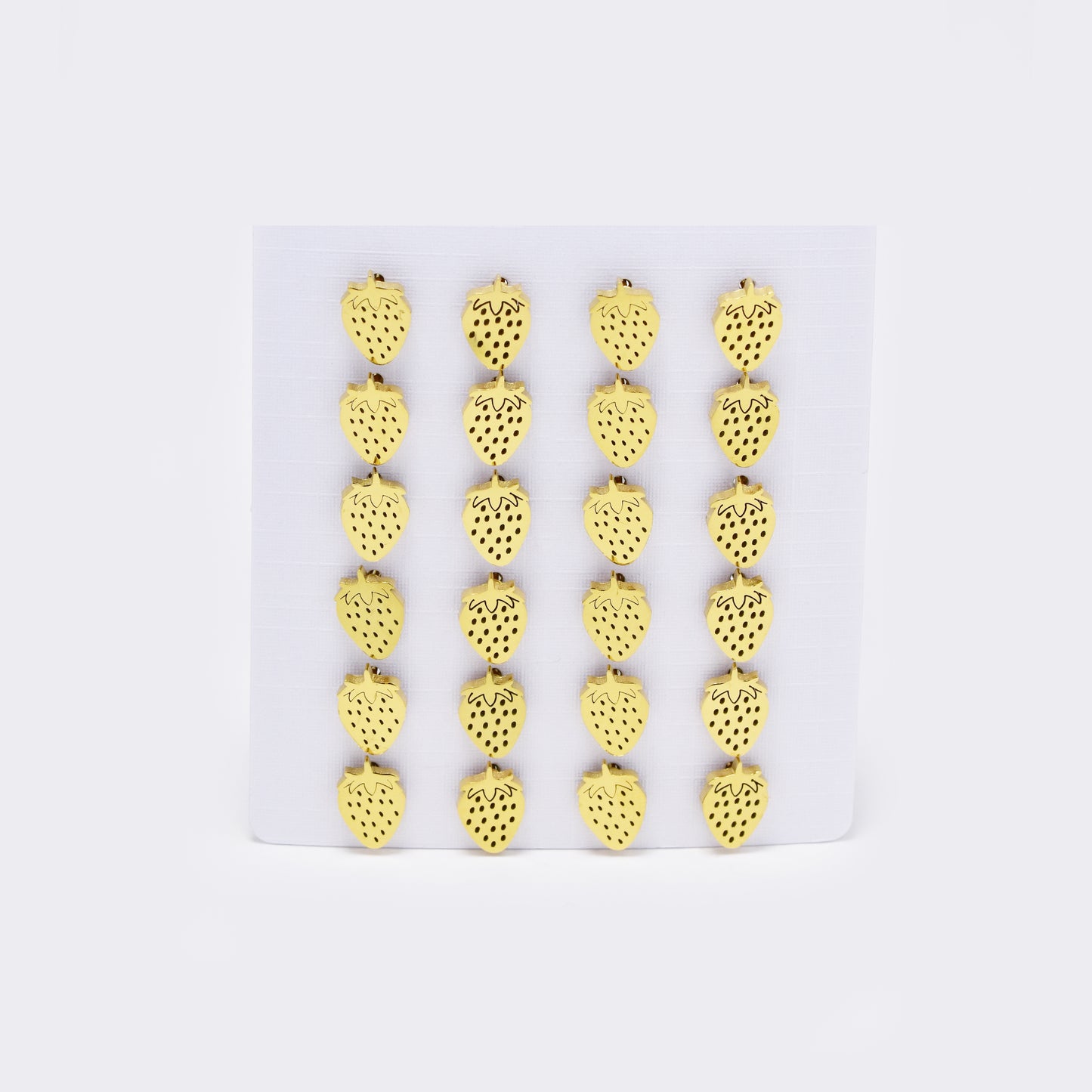 Stainless steel 12 pack strawberry studs - SSYPK5406