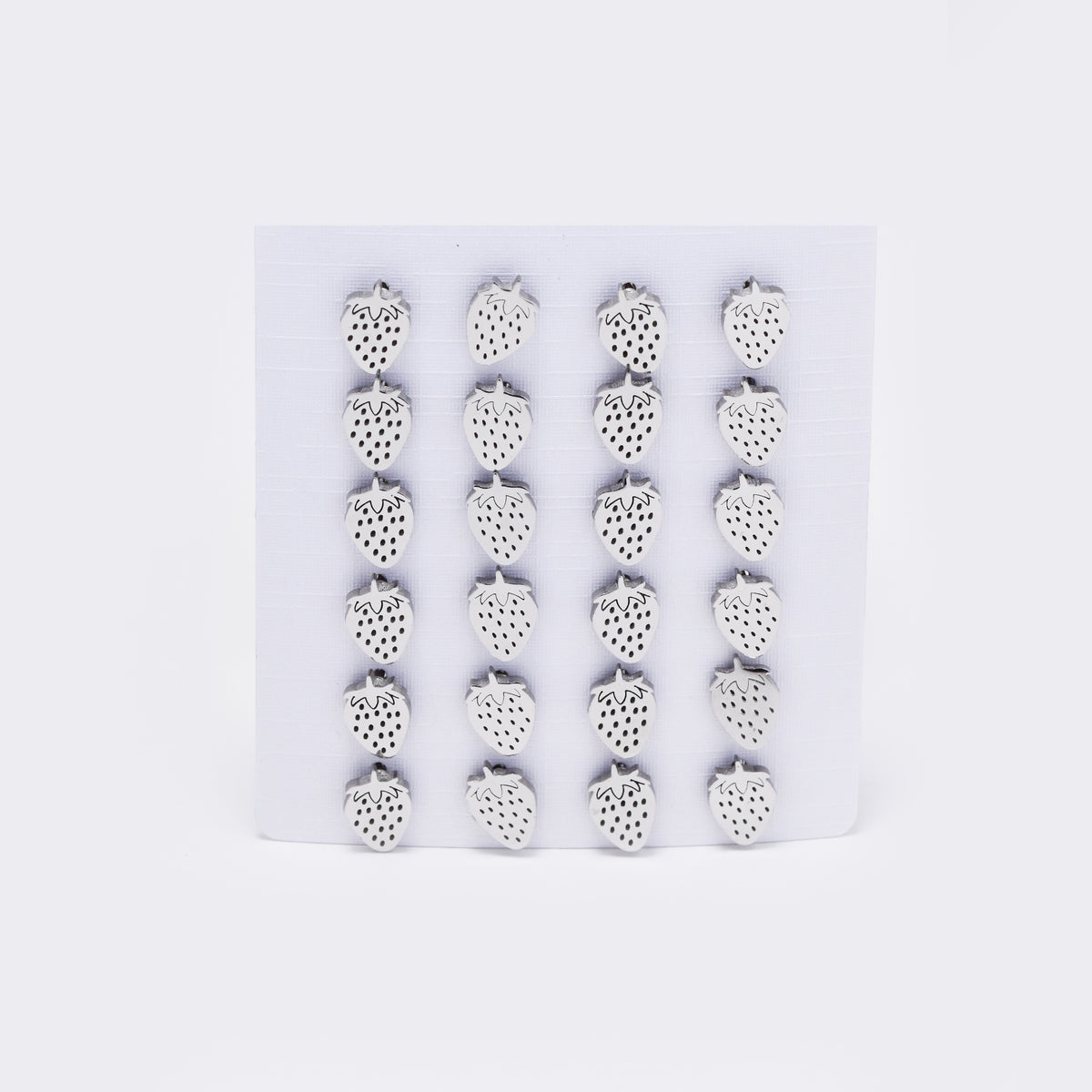 Stainless steel 12 pack strawberry studs - SSYPK5406