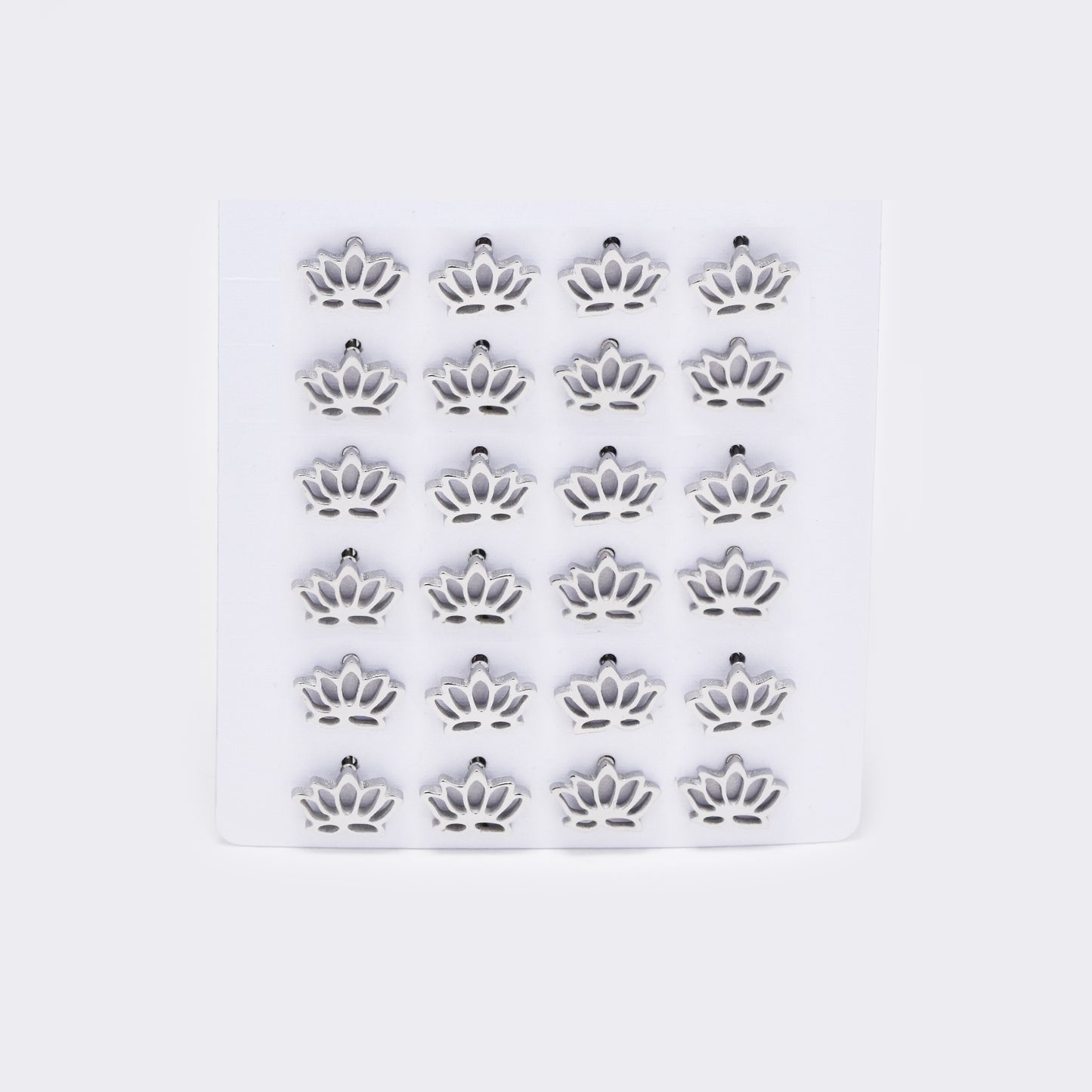 Stainless steel 12 pack lotus studs - SSYPK5414