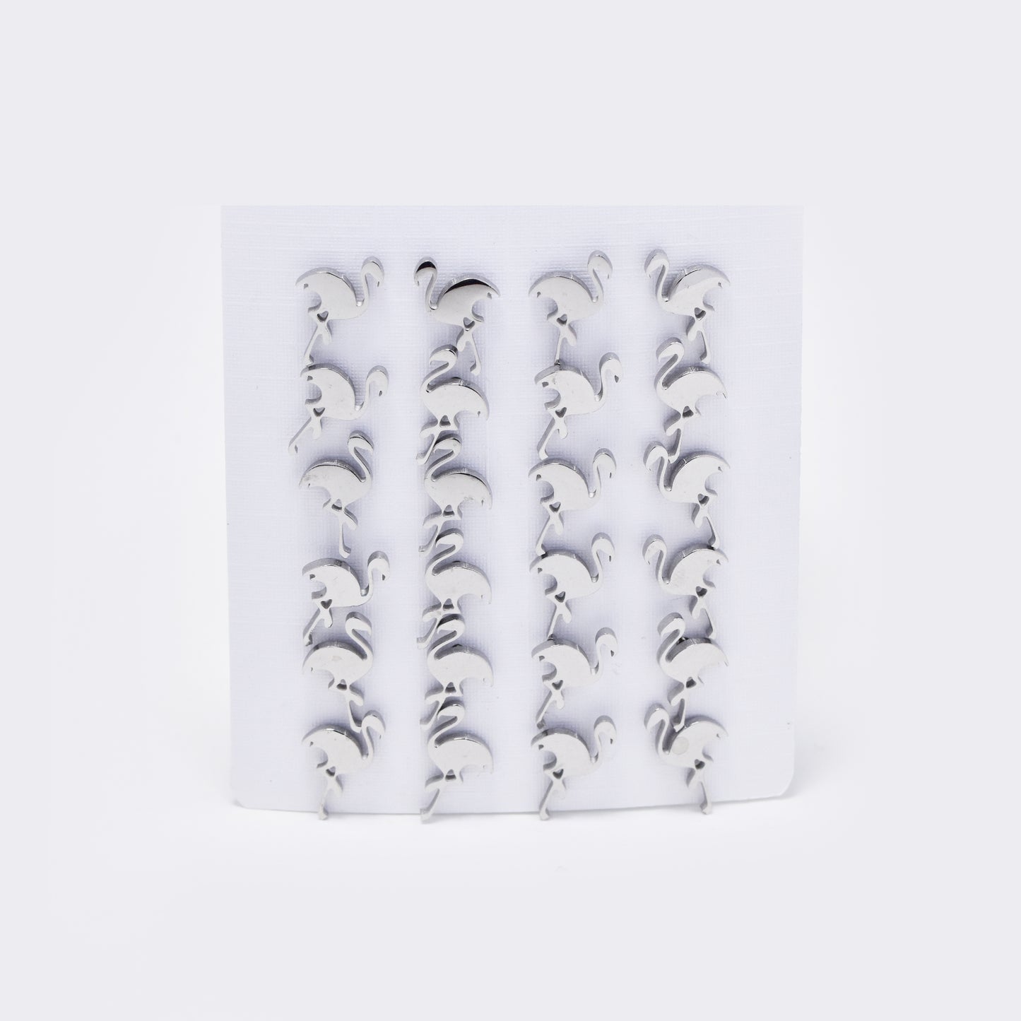 Stainless steel 12 pack flamingo studs - SSYPK5423