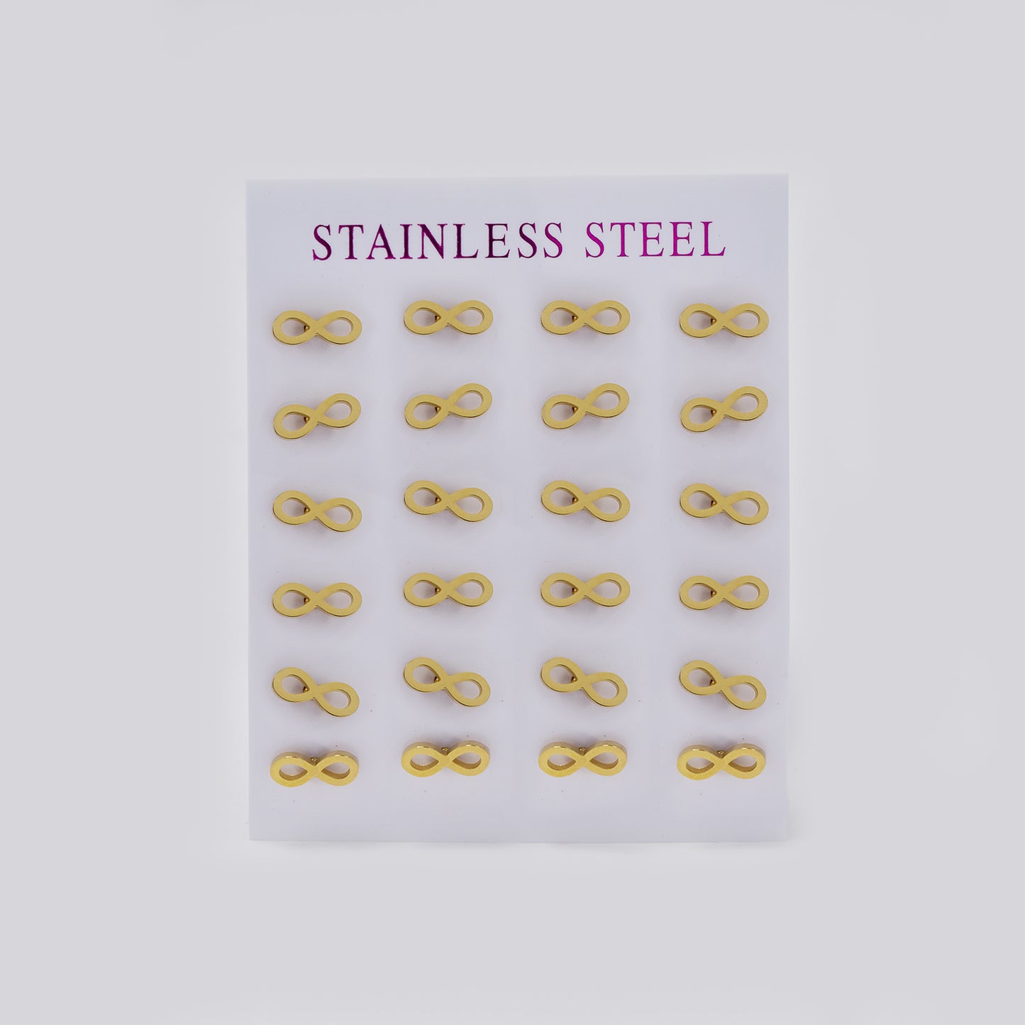 Stainless steel infinity 12 pack stud earring - SSYPK5452