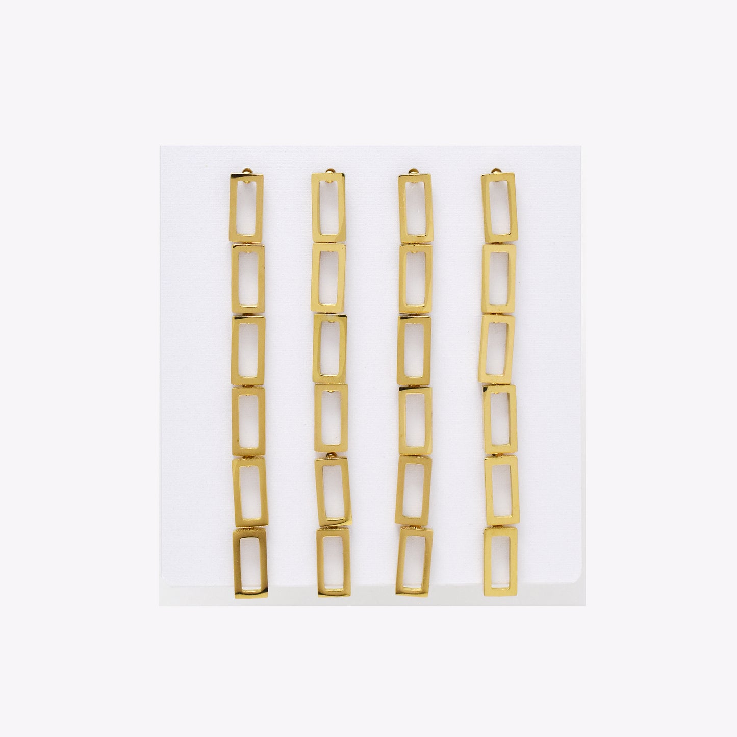 SSYPK6563 - St Steel 12 pack 10mm x 5mm cutout rectangular studs