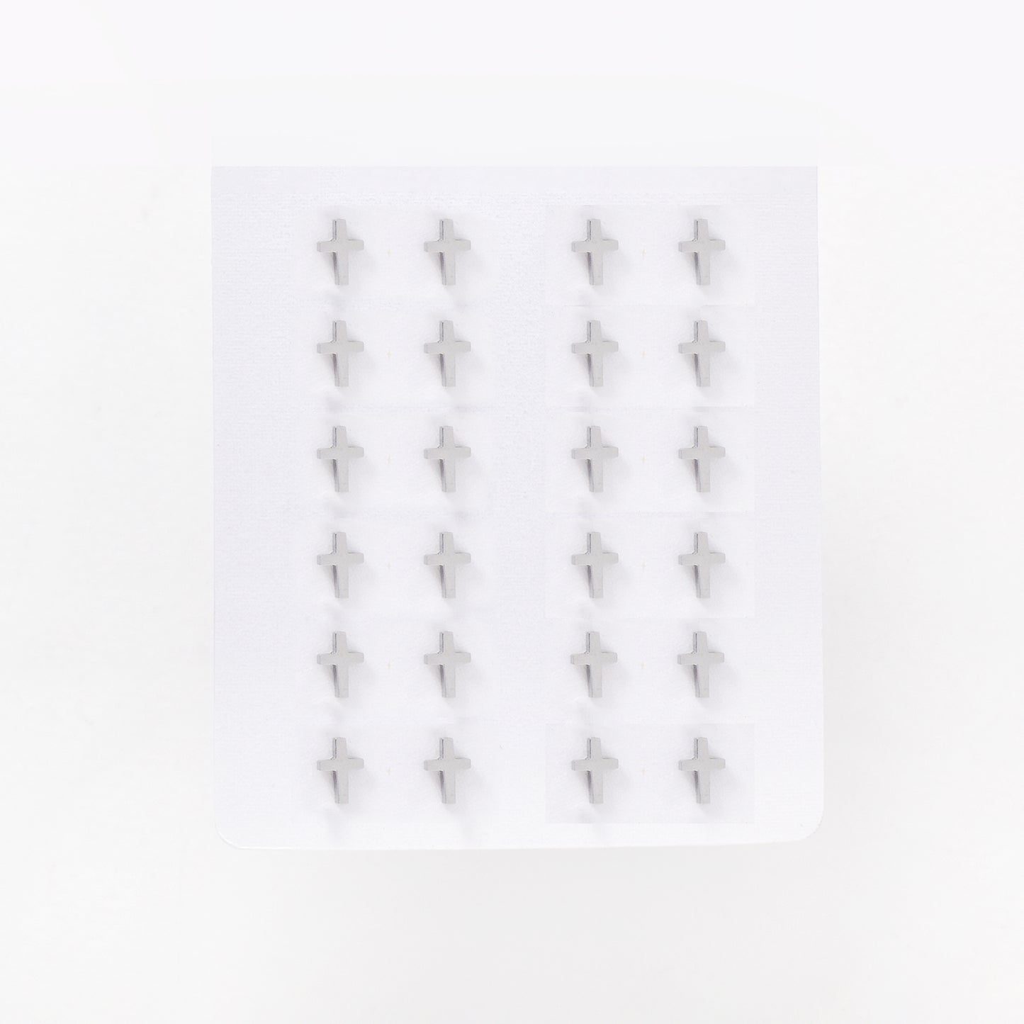 SSYPK6565 - St Steel 12 pack 6.5mm x 4.5mm cross studs