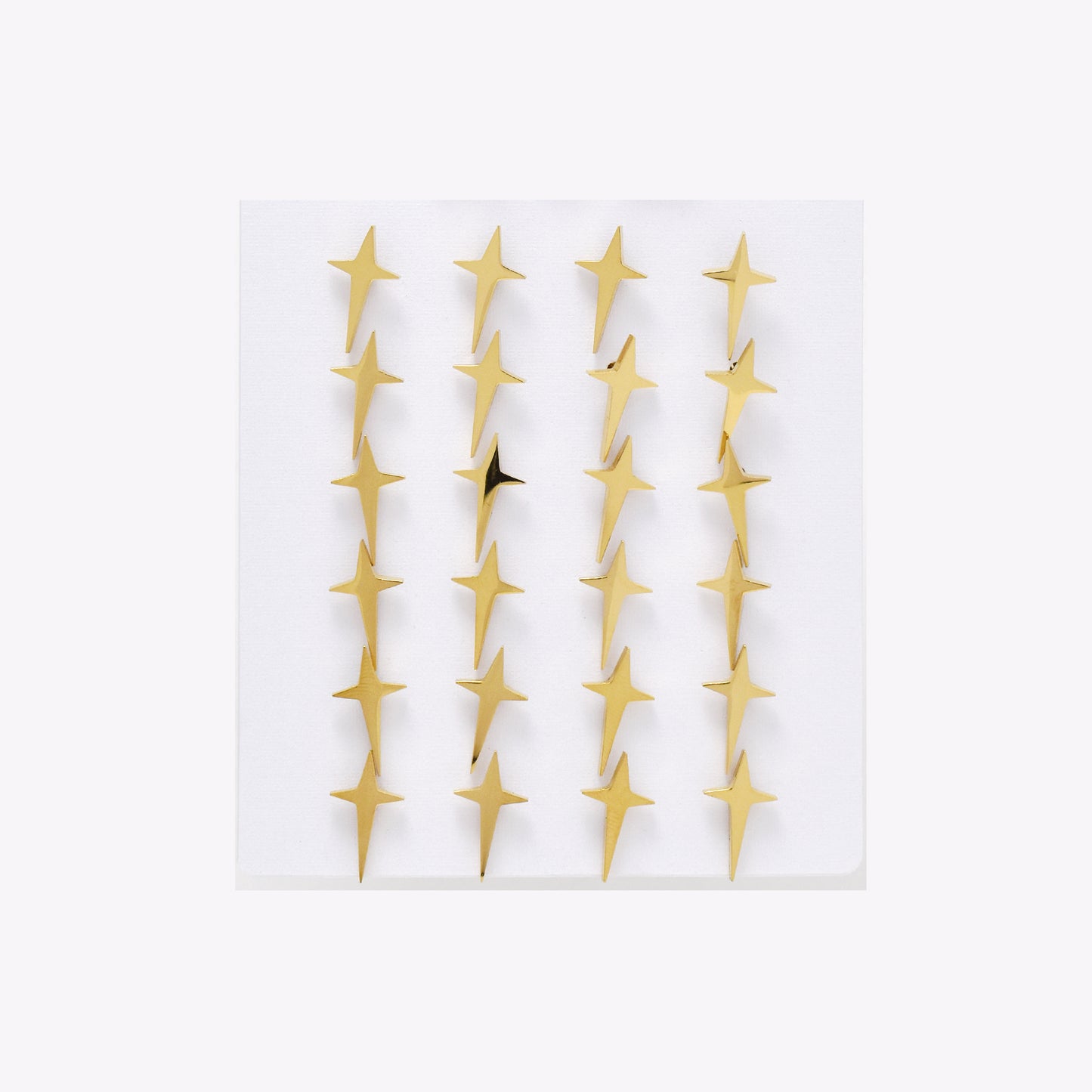 SSYPK6568 - St Steel 12 pack 13mm x 7mm four point star studs