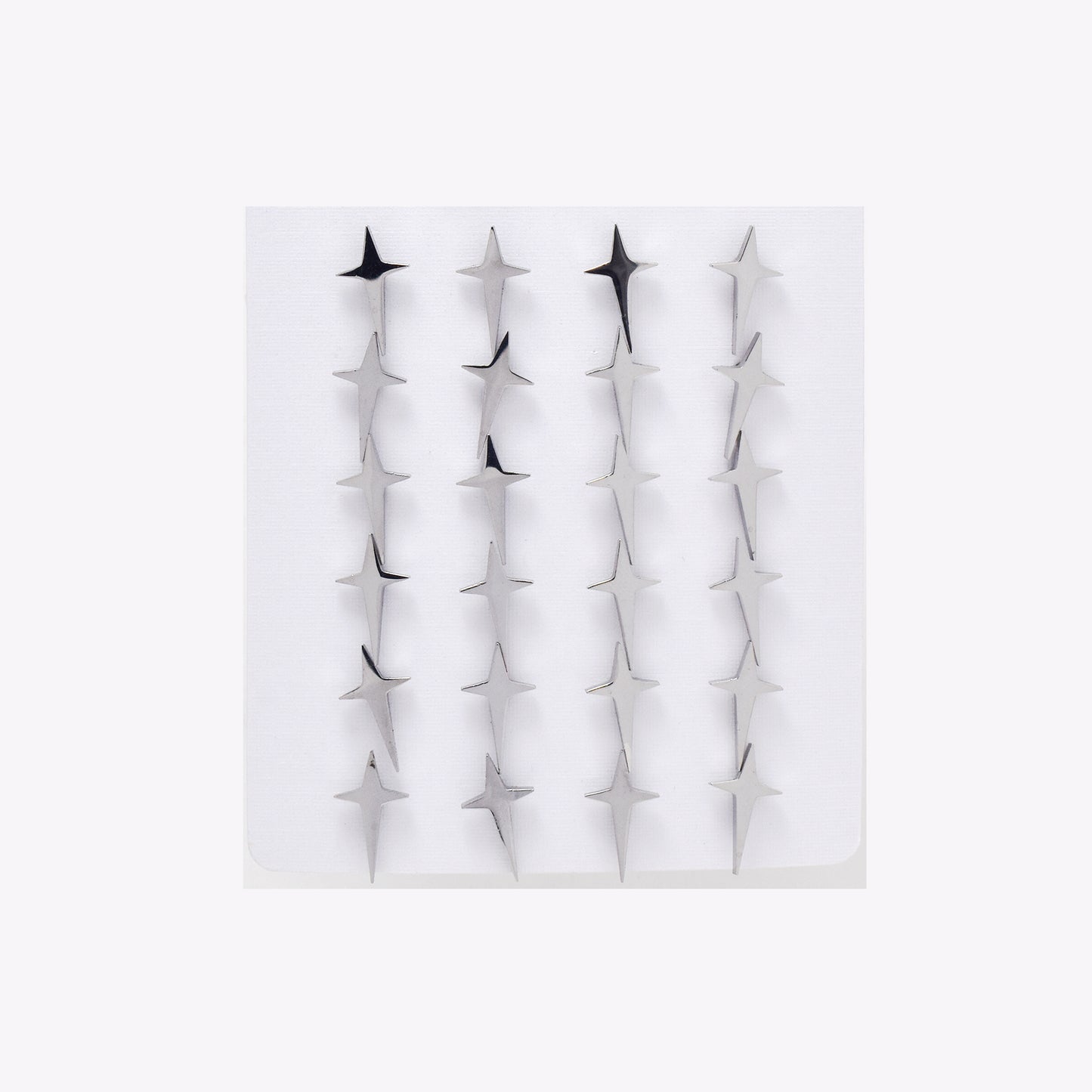 SSYPK6568 - St Steel 12 pack 13mm x 7mm four point star studs