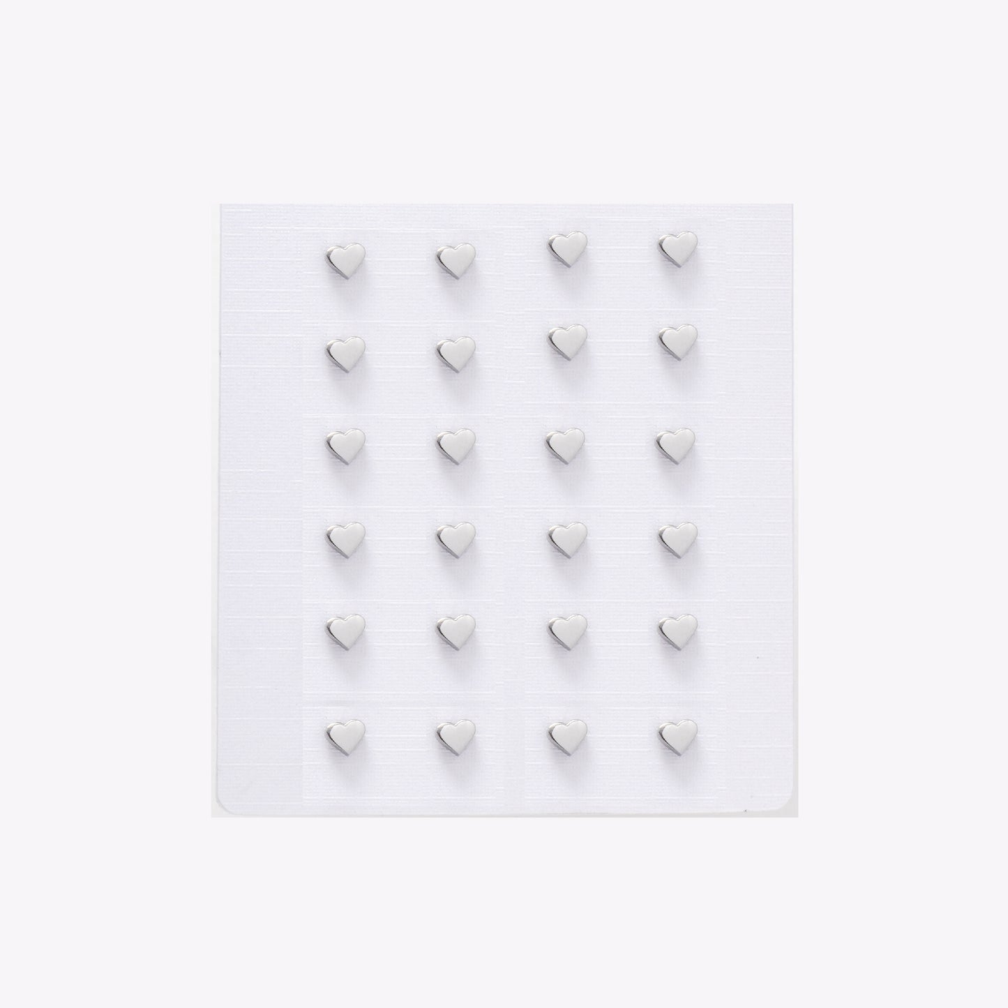 SSYPK6569 - St Steel 12 pack 3.5mm x 4mm heart studs