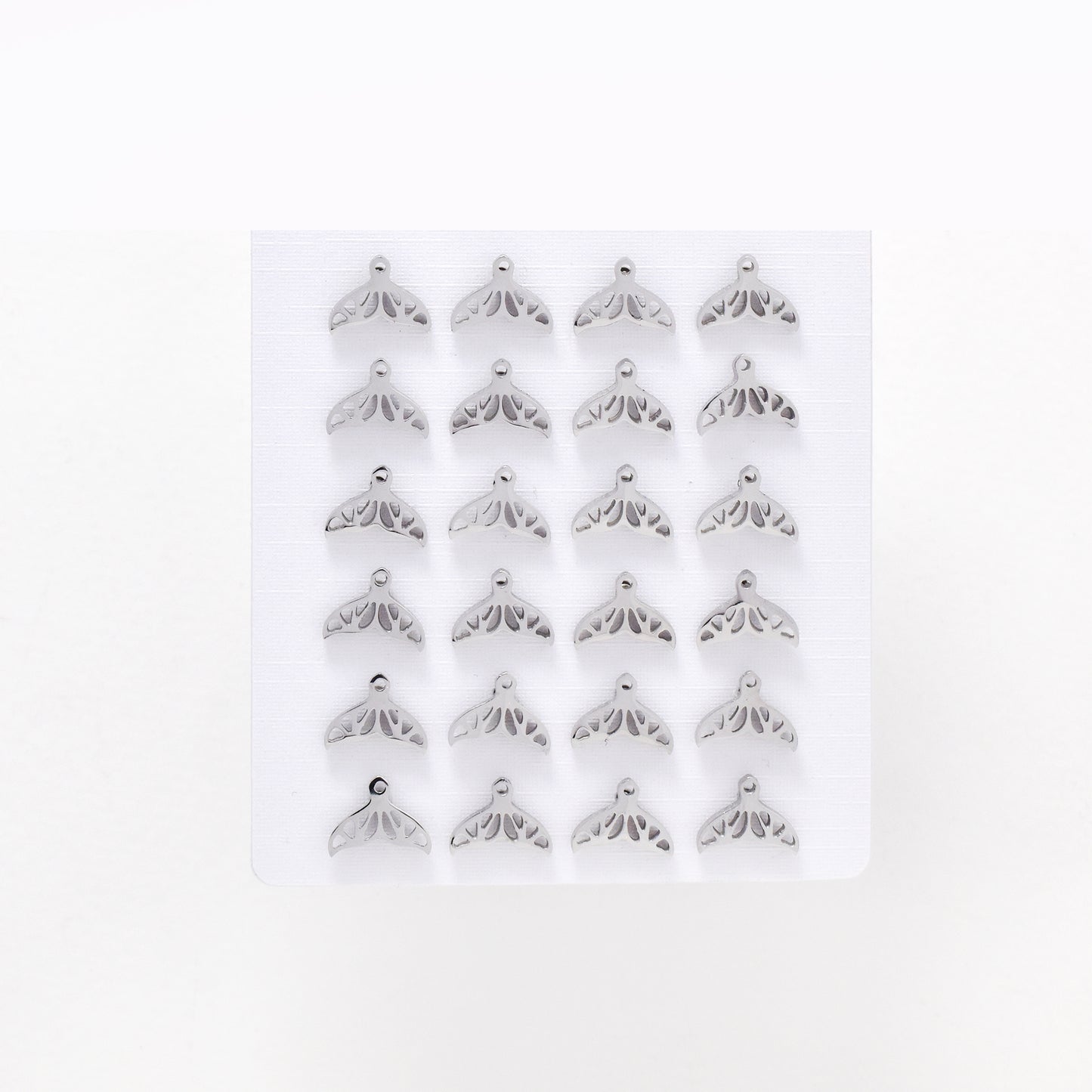 SSYPK6574 - St Steel 12 pack 8mm x 10mm whale tale studs