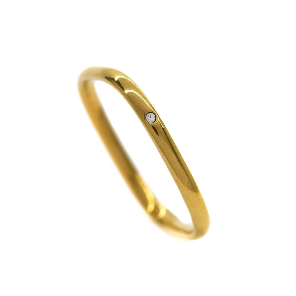 Stainless steel thin square band ring - SSYR3555