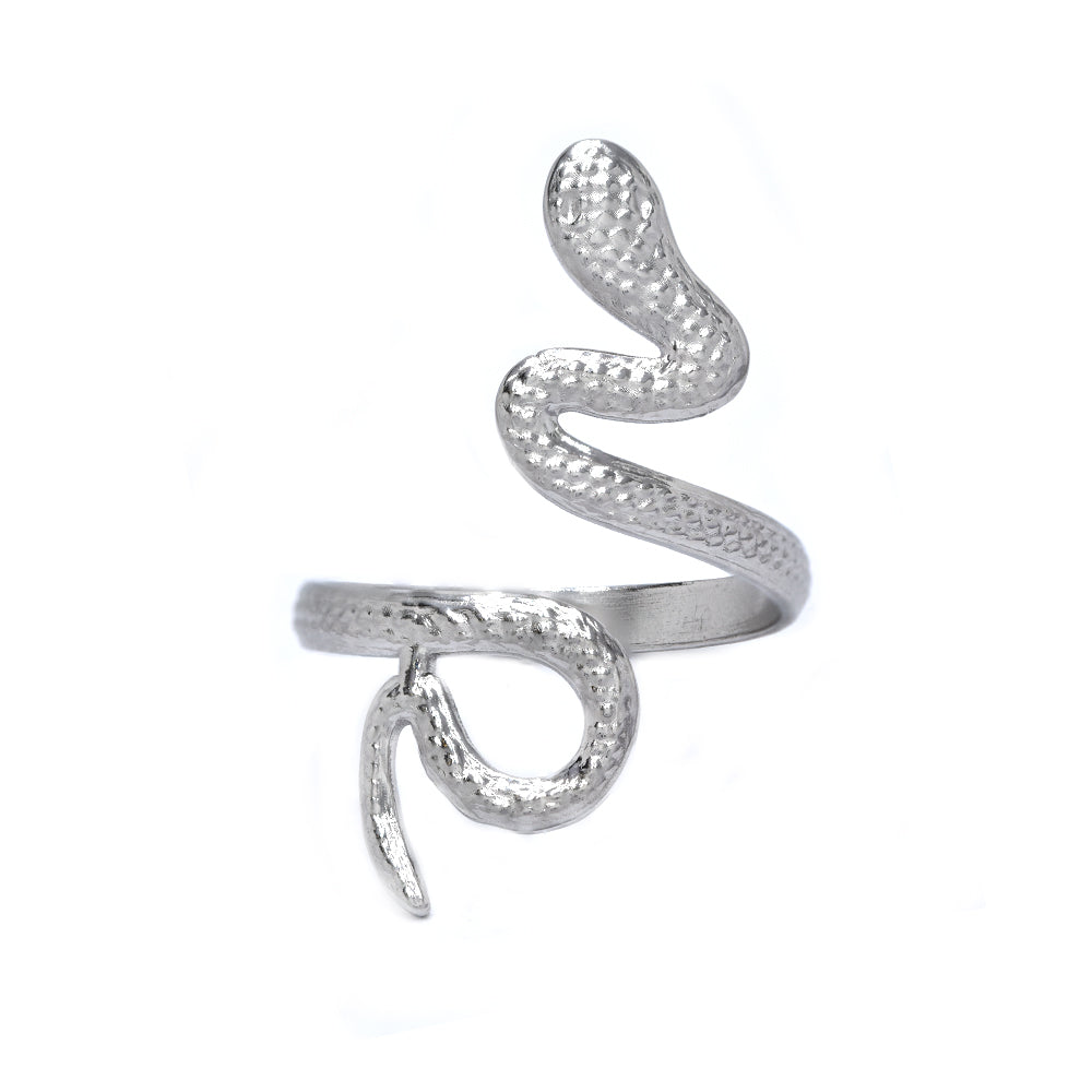 Stainless steel pattern snake ring - SSYR4579