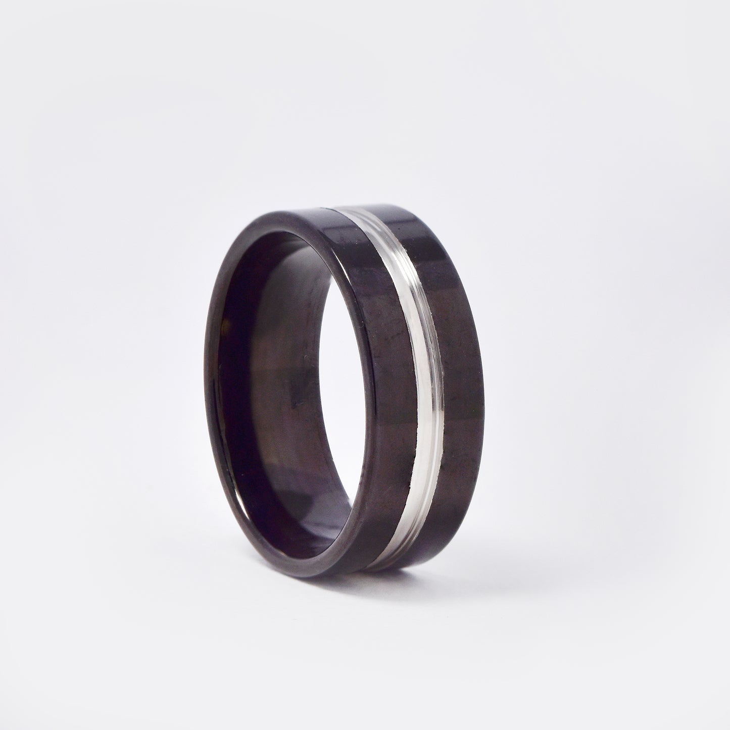 SSYR5904 - Steel 8mm two tone ring