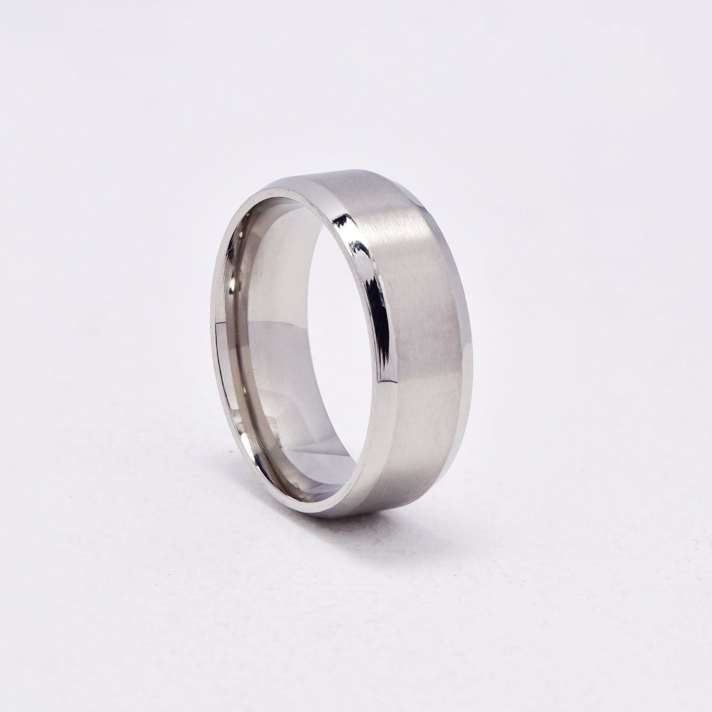 SSYR6486 - St Steel 8mm matte & shiny band