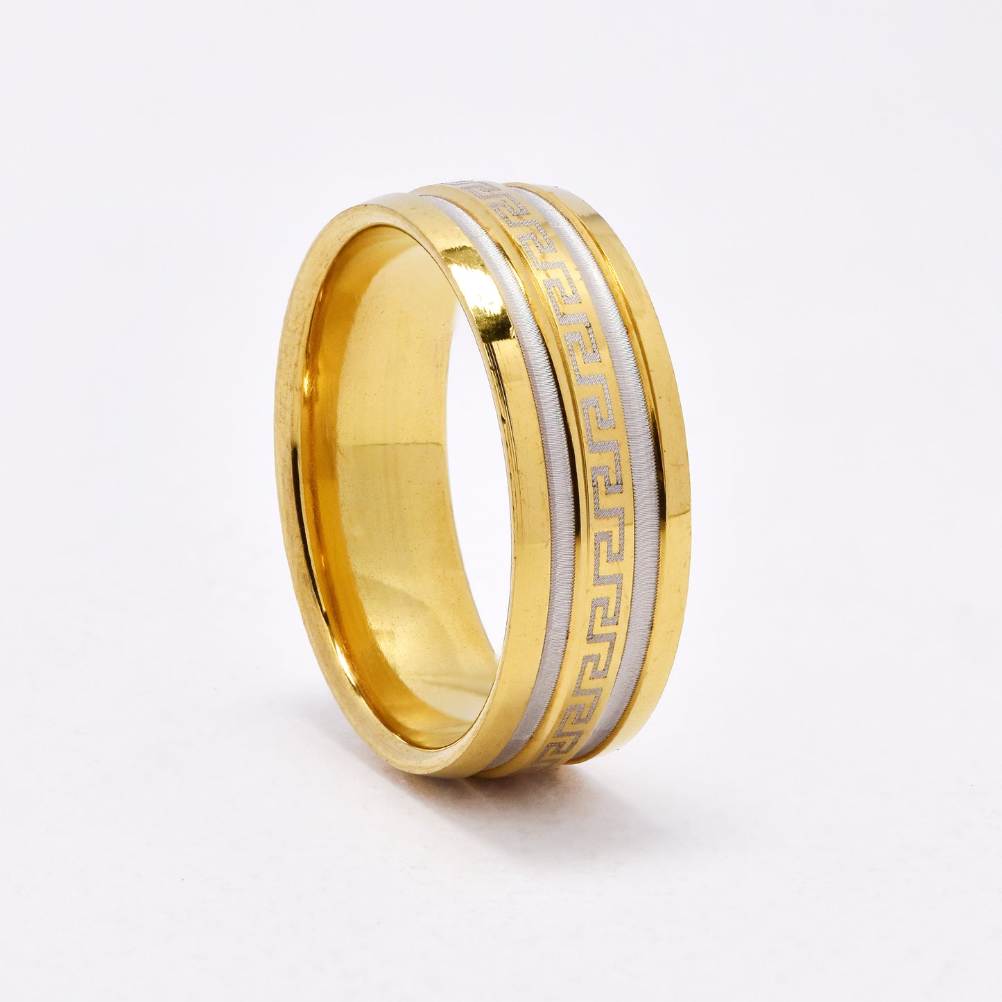 SSYR6618 - St Steel 8mm grecian pattern band
