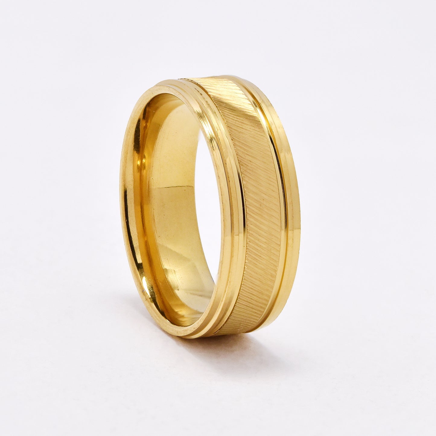 SSYR6620 - St Steel 8mm ribbed center band