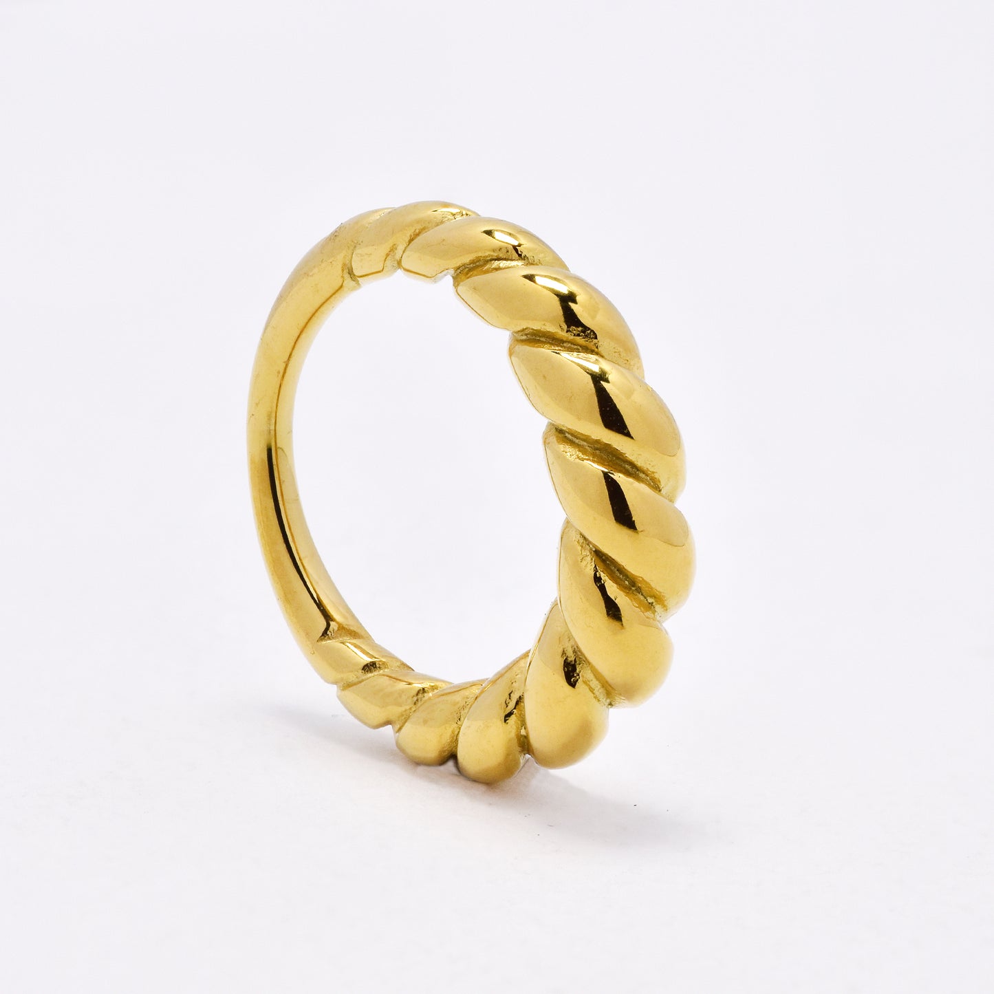 SSYR6701-P - St Steel croissant ring