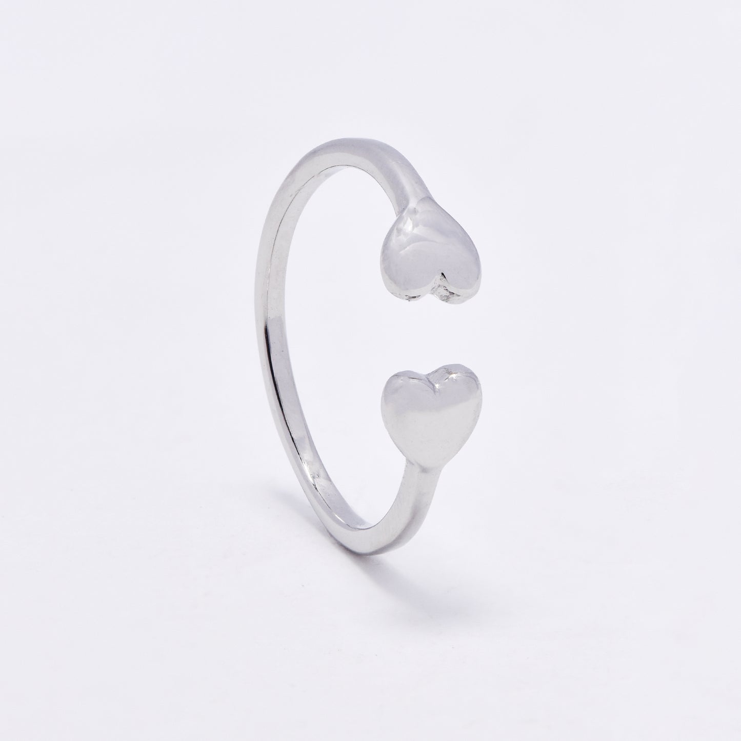 SSYR6863 - Steel open heart ring