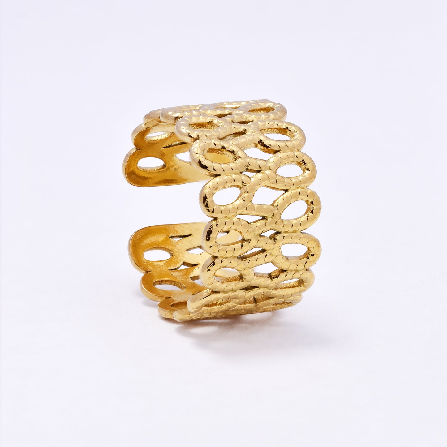 SSYR7062 - Steel 13mm textured pattern ring