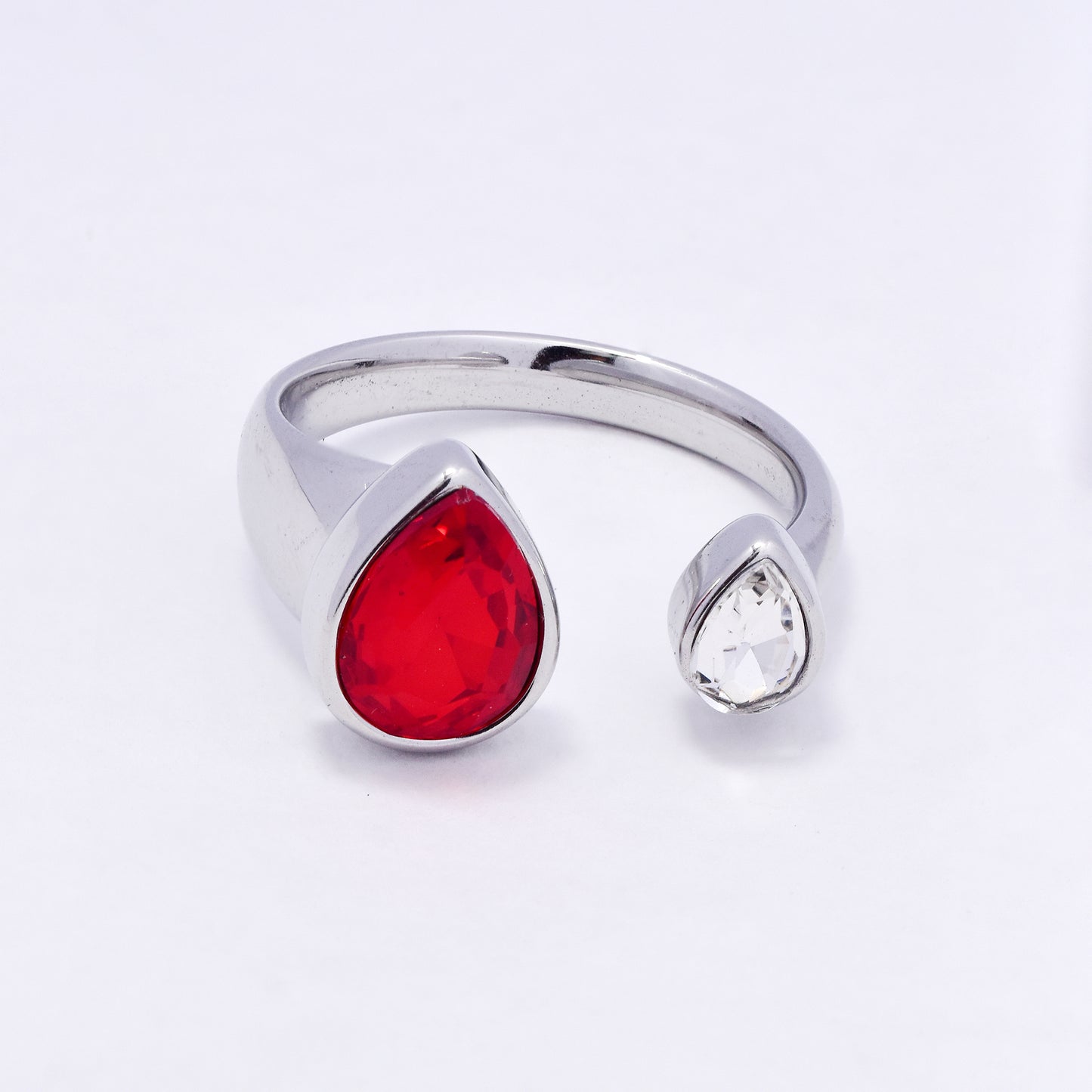 SSYR7072 - Steel 11.5 double teardrop open ring