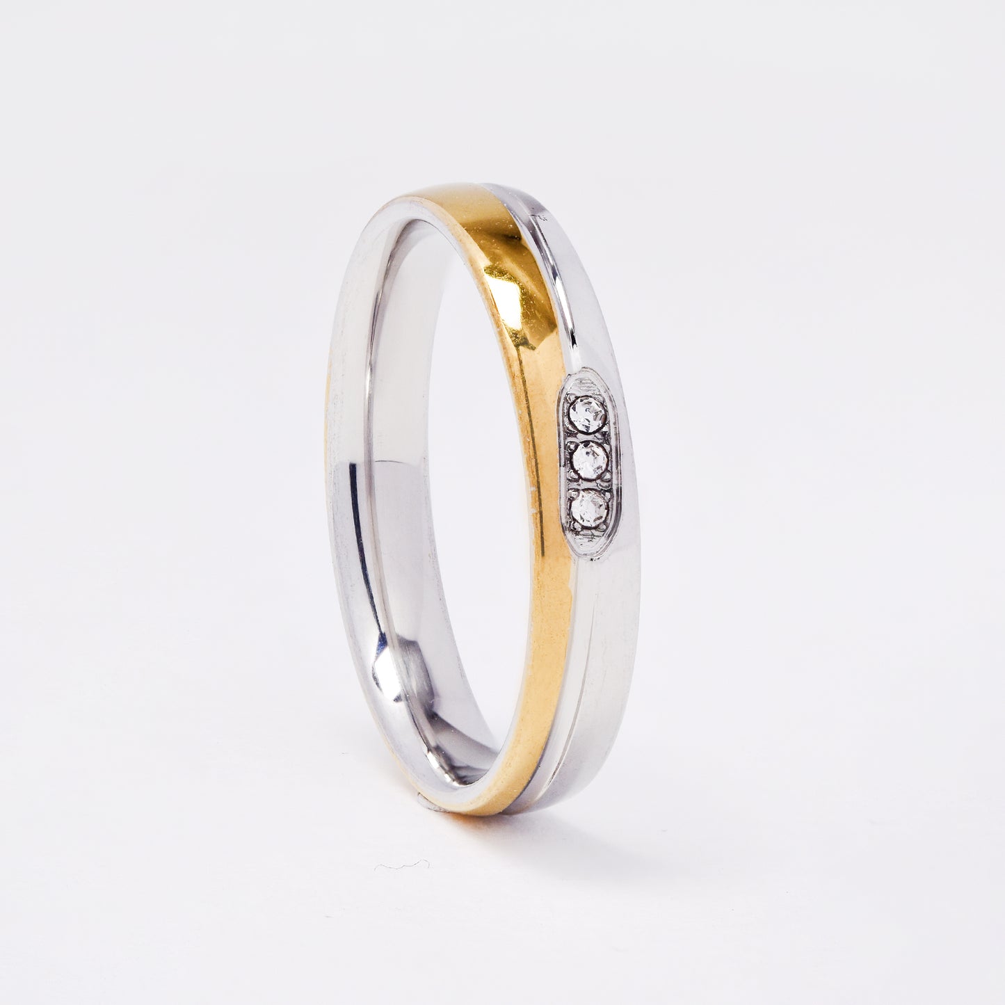 SSYR7400 - Steel 4mm 2-toned CZ band