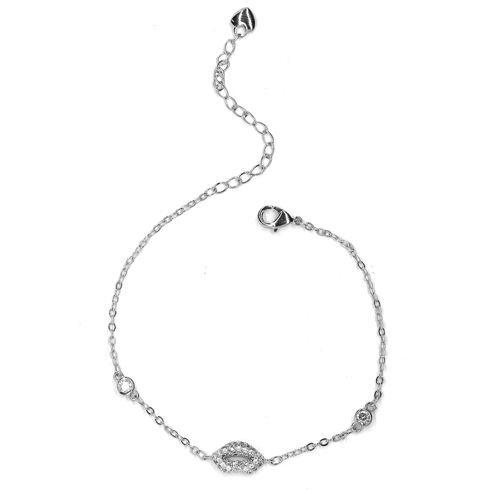 Premium cubic zirconia lip bracelet
