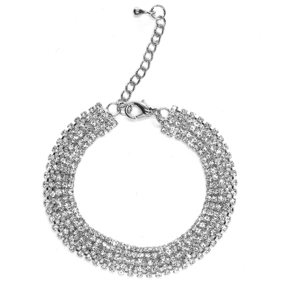 Fashion crystal 5 row tennis bracelet - VB8638