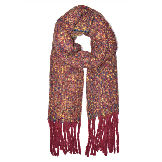 Colour speckle tassel scarf