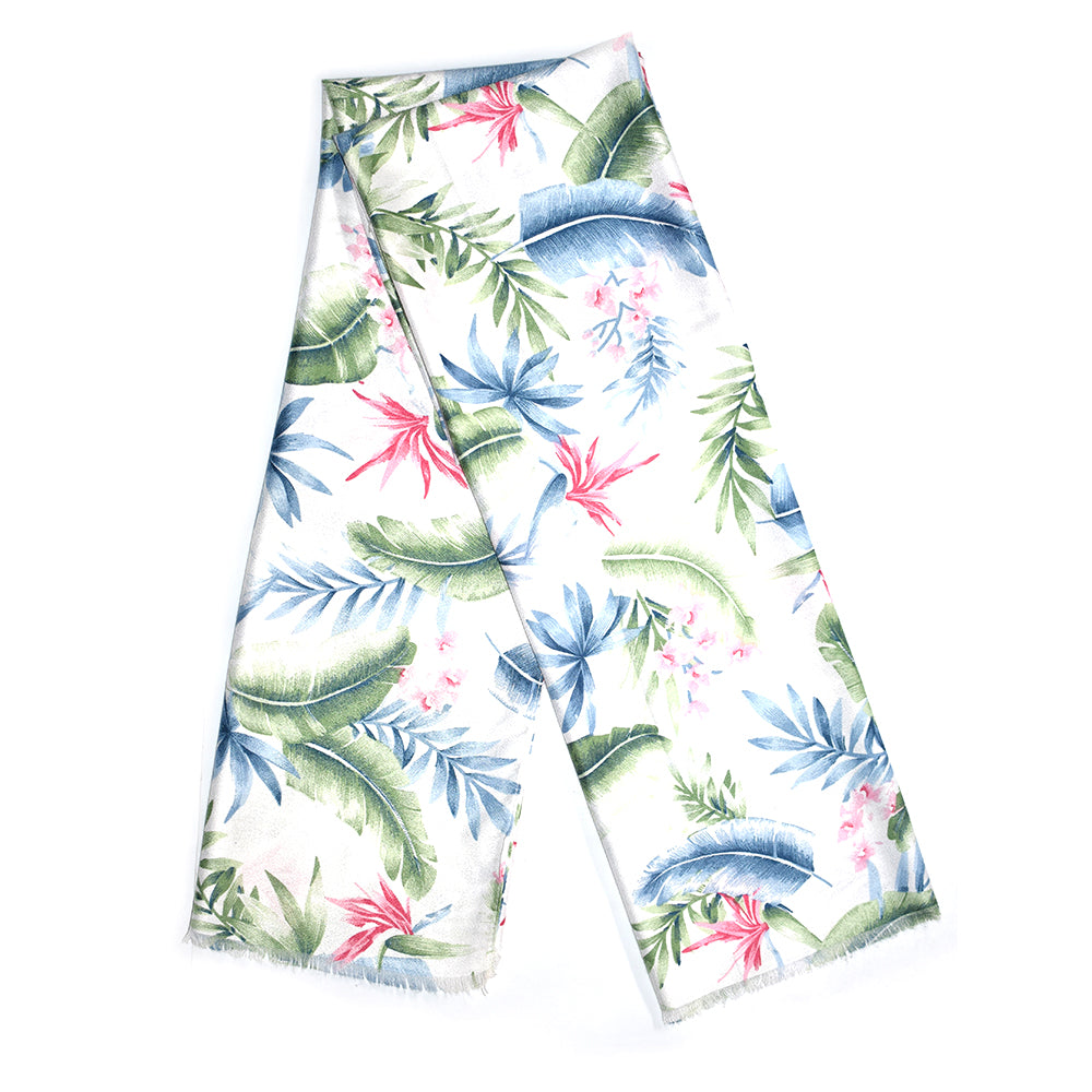 Clustered tropical leaf scarf - VS6620