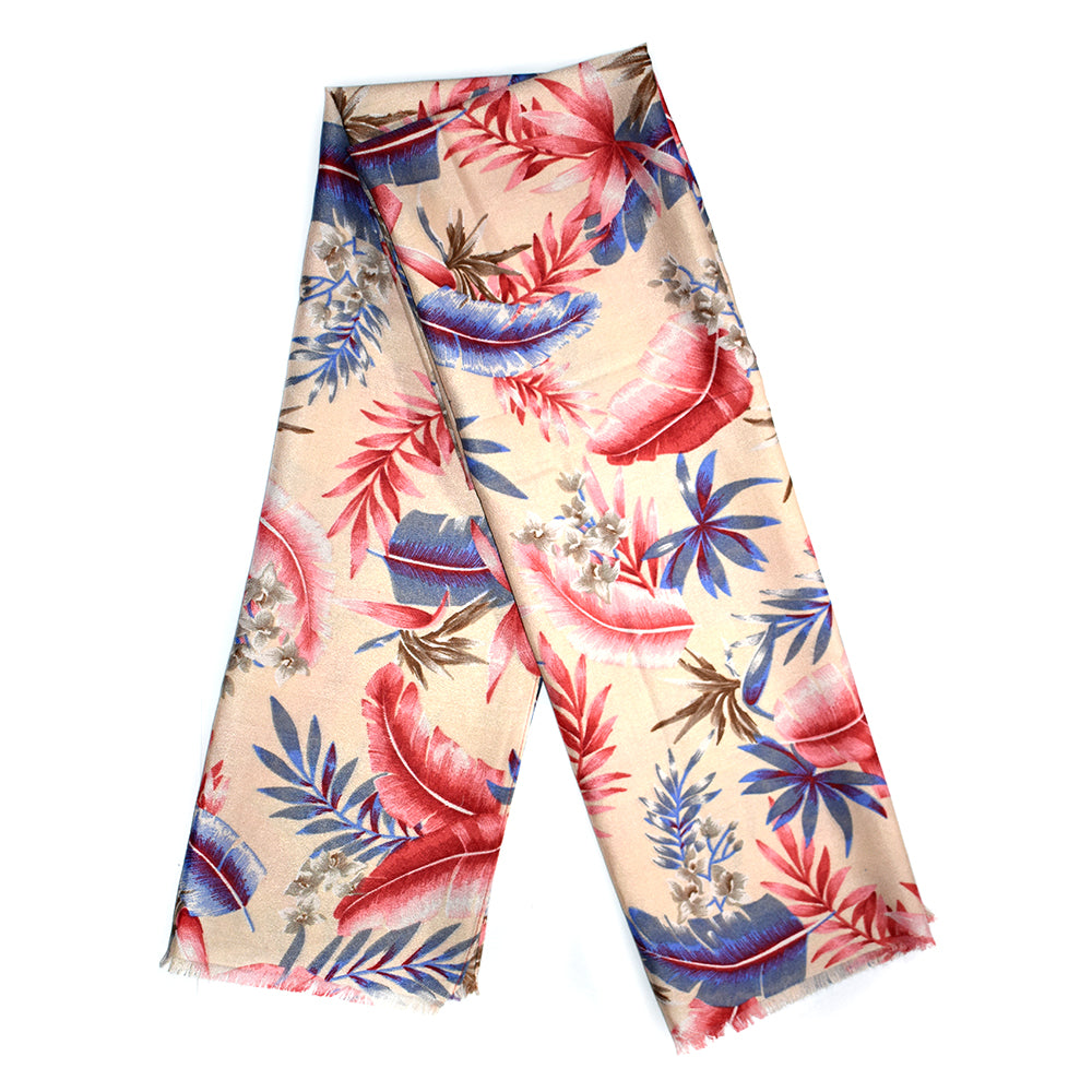 Clustered tropical leaf scarf - VS6620