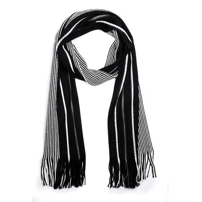 Linear scarf with tassels detail in the same colour way 30cm x 160cm scarf