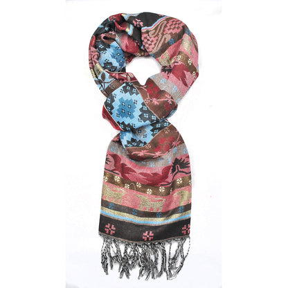 Aztec multi print scarf