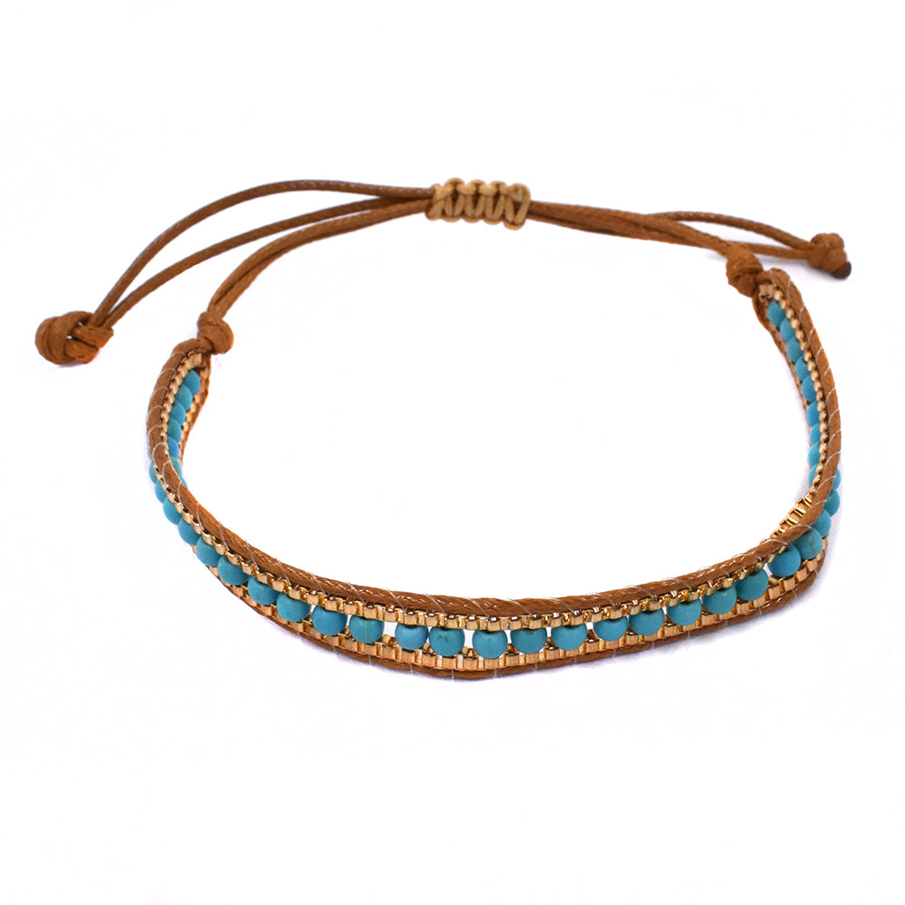 Fashion rope chain detail adjustable bracelet - YB1288