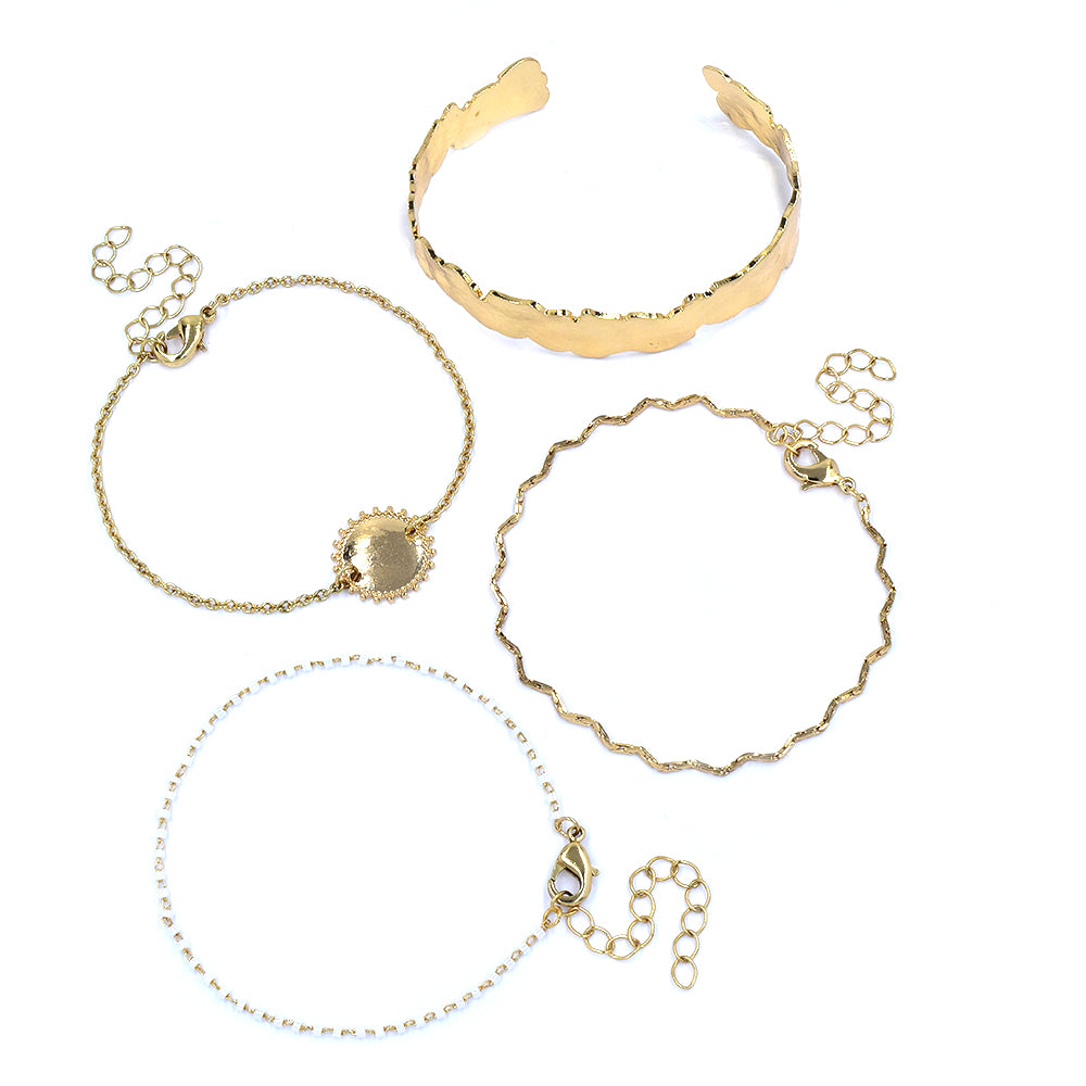 4 Pack fashion gold bracelet /bangle set - YB4354