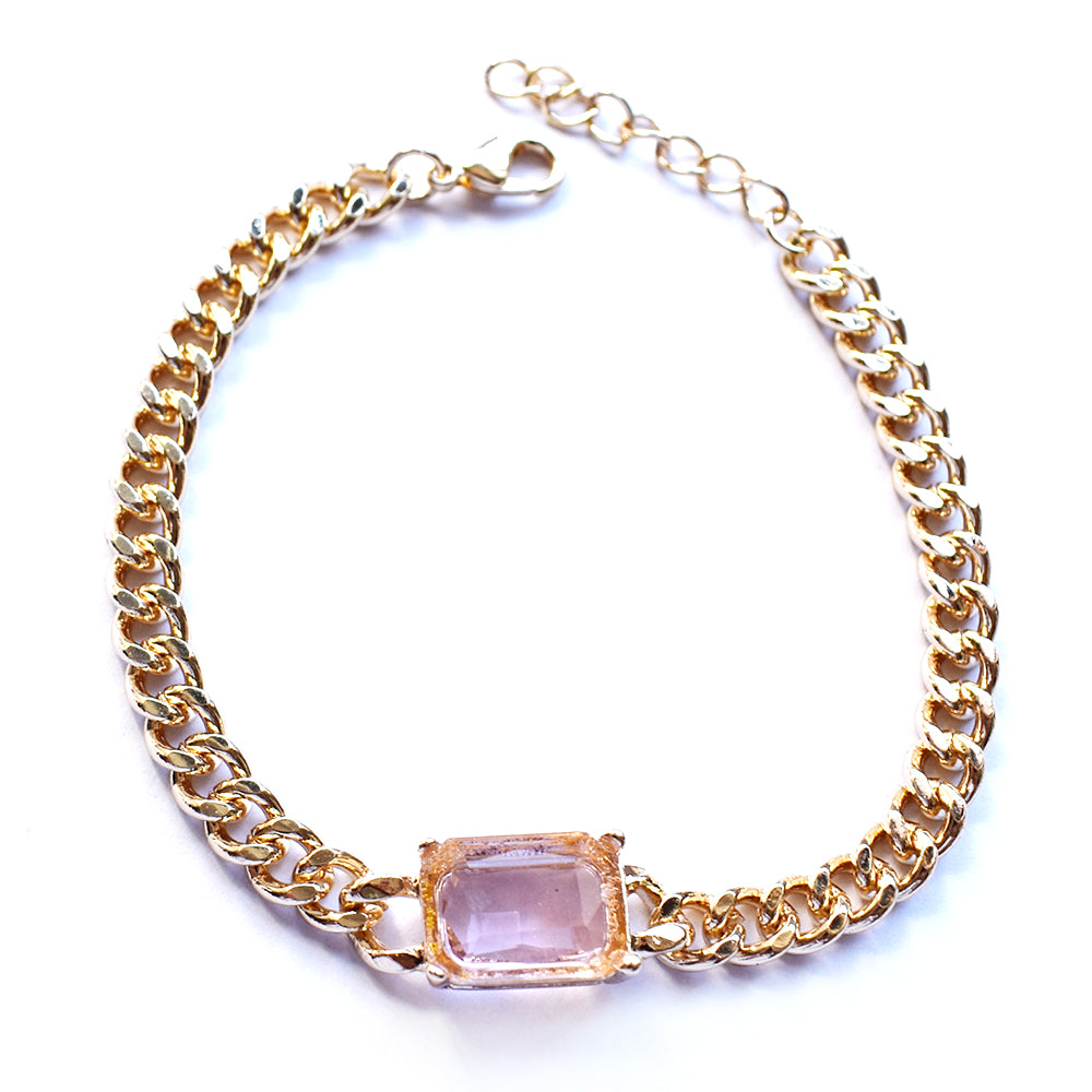 Fashion gold Plated Bracelet with stone - YB4357
