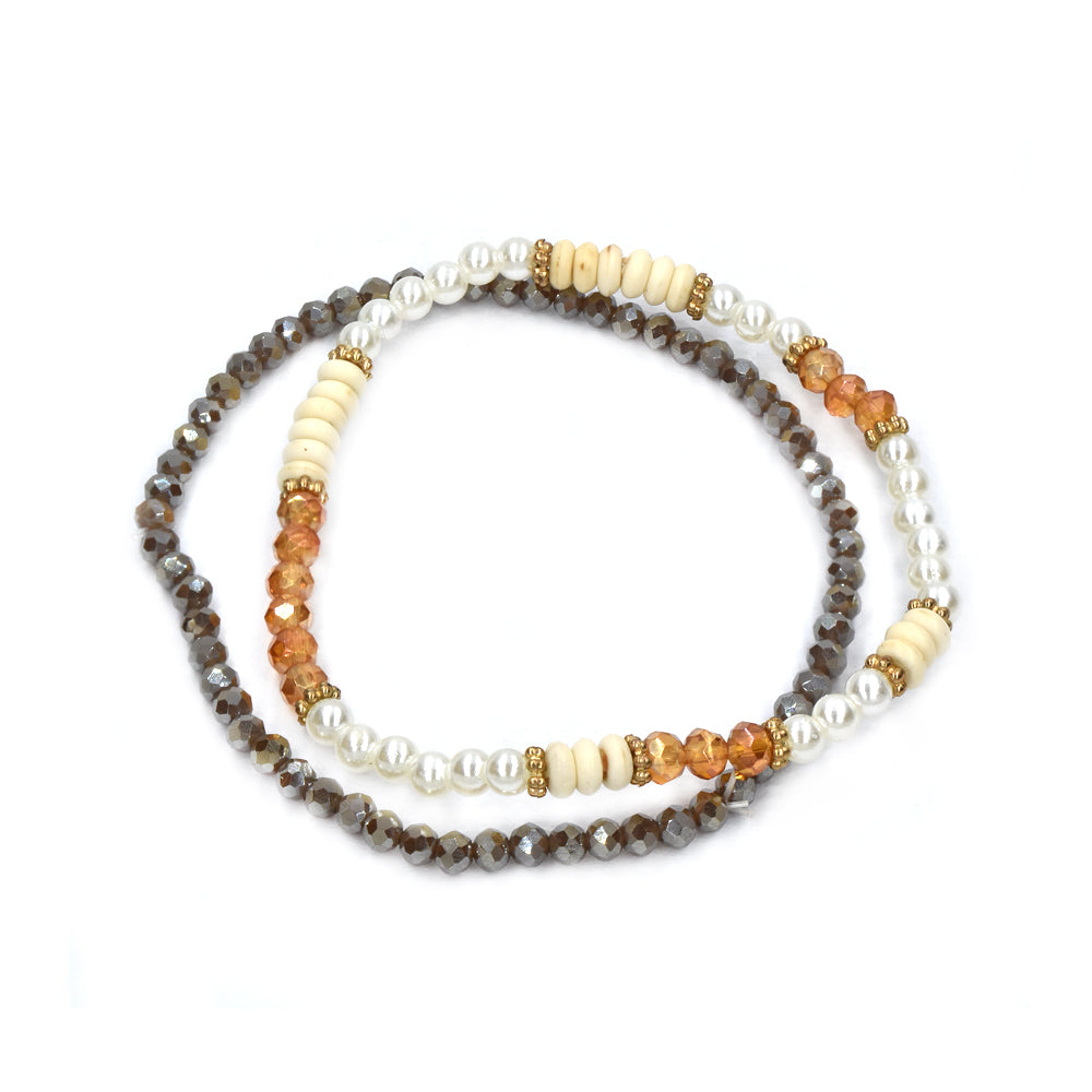 2 Pack fashion beaded bracelet - YB4439