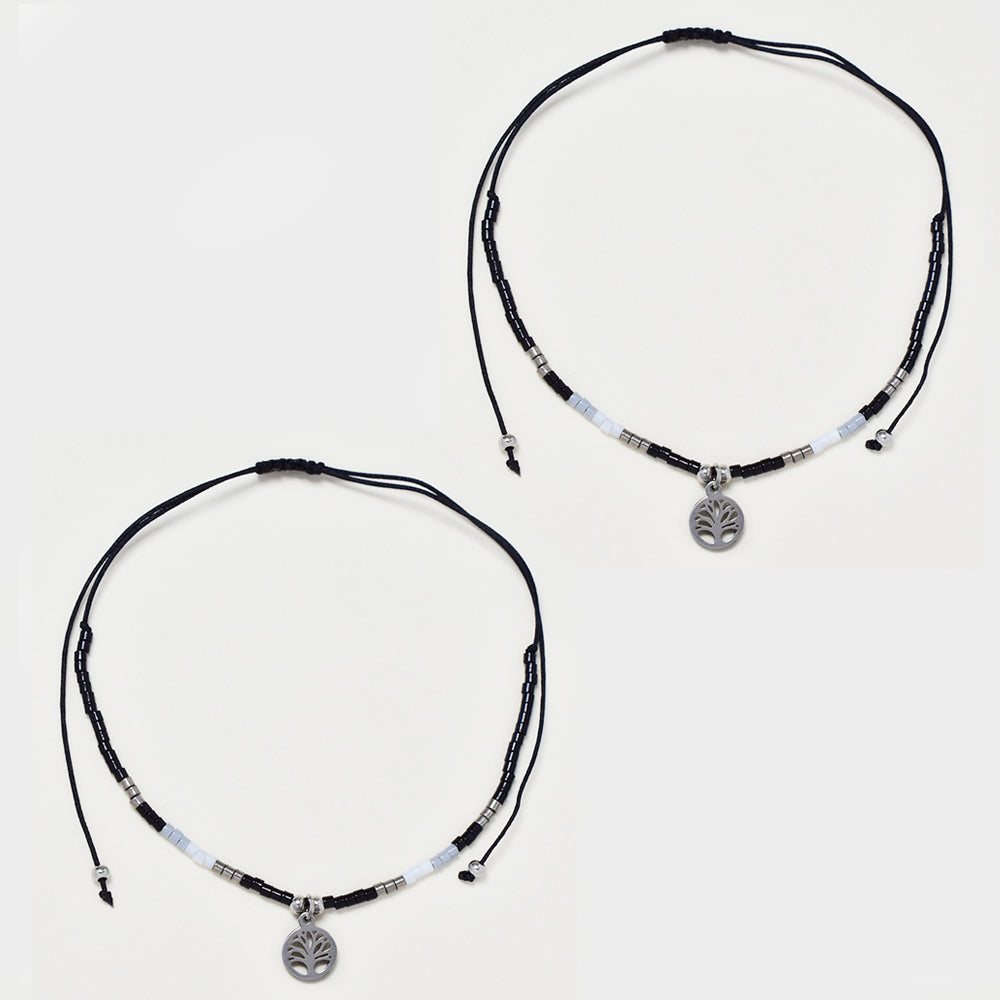 2 Pack Beaded tree of life bracelet - YB4837KB