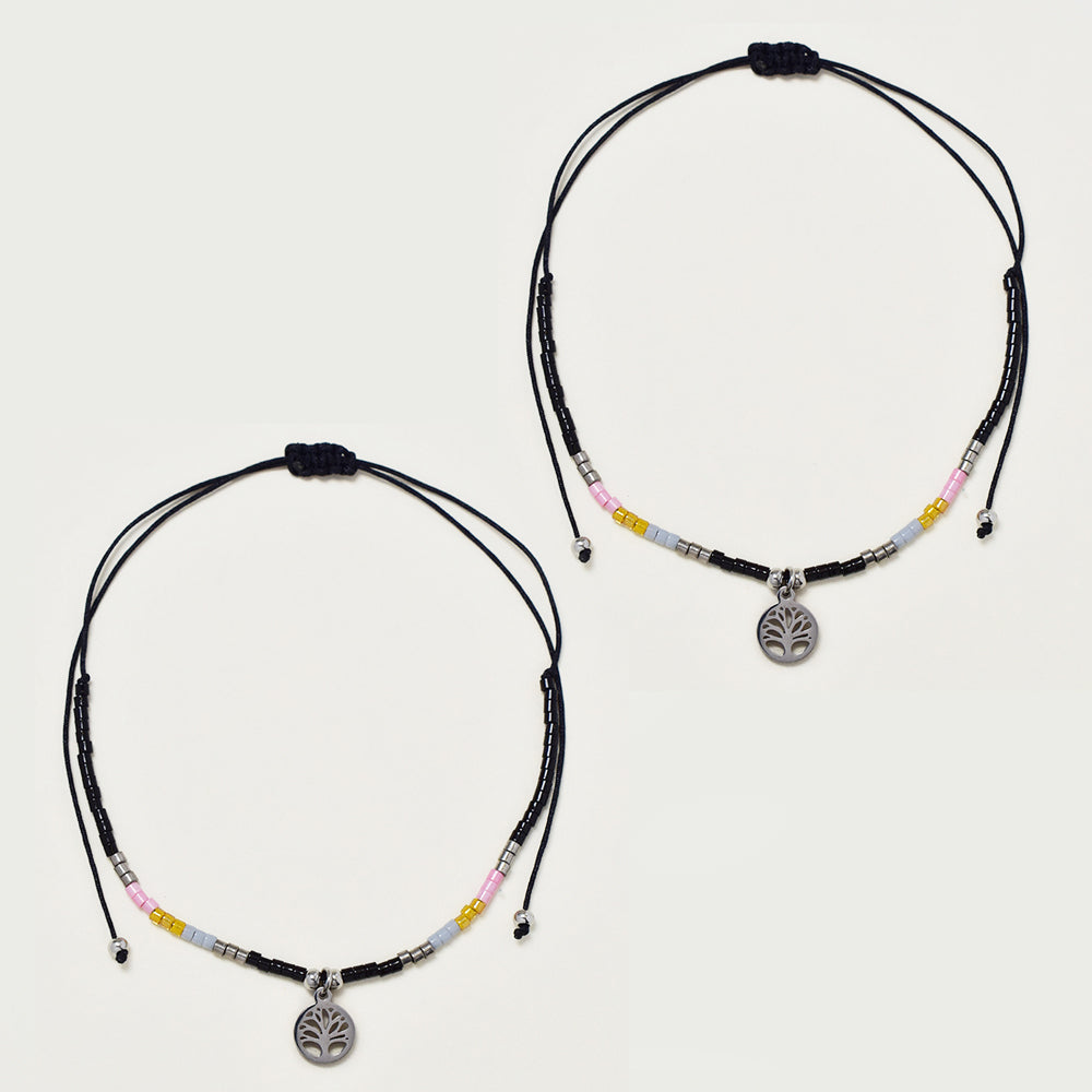 2 Pack Beaded tree of life bracelet - YB4837KB