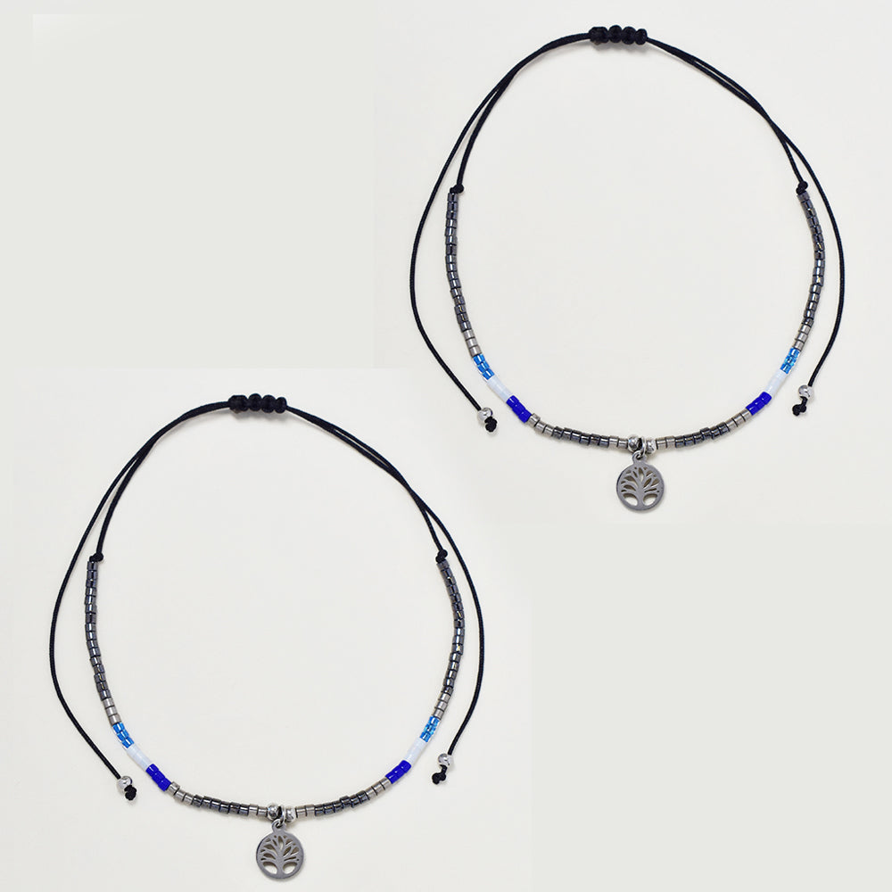 2 Pack Beaded tree of life bracelet - YB4837KB