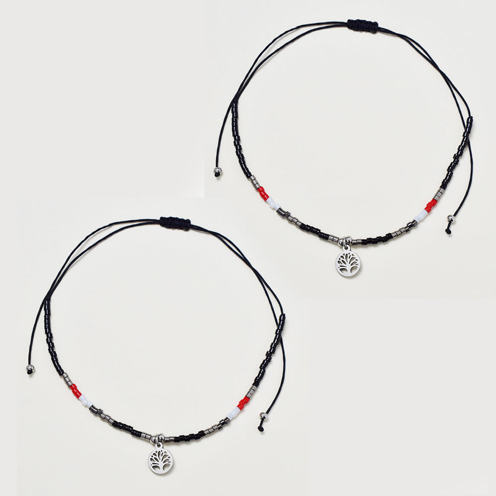 2 Pack Beaded tree of life bracelet - YB4837KB
