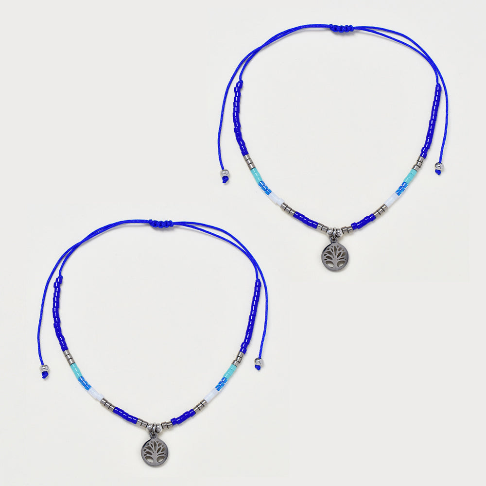 2 Pack Beaded tree of life bracelet - YB4837KB