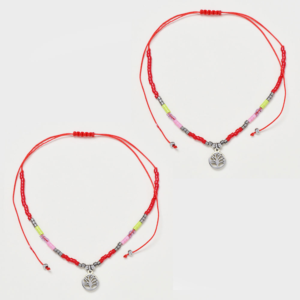 2 Pack Beaded tree of life bracelet - YB4837KB