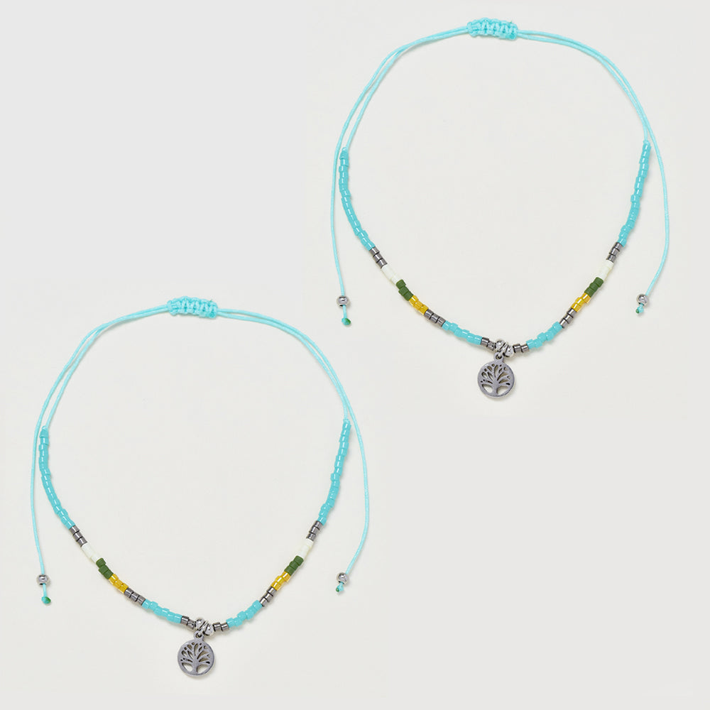 2 Pack Beaded tree of life bracelet - YB4837KB