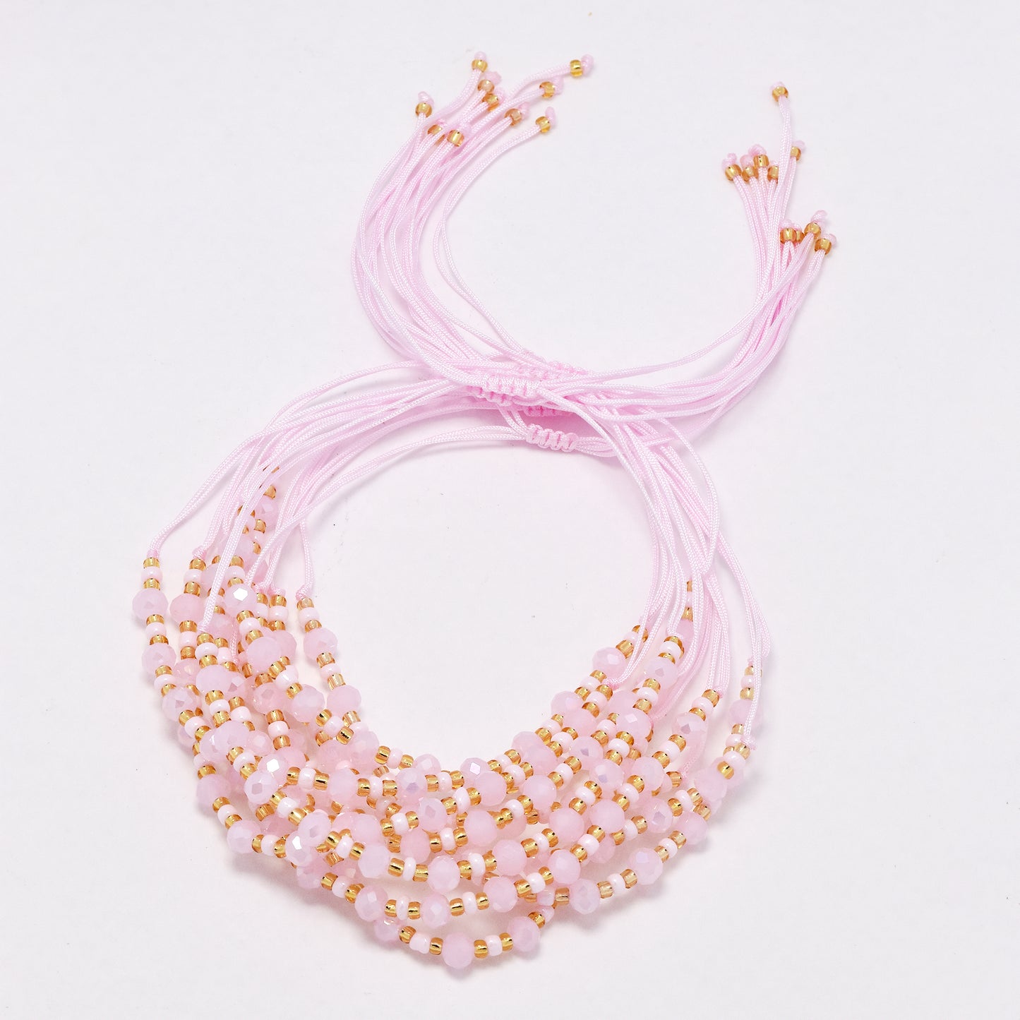 YB6675 - Fashion adjustable faceted beaded bracelet - 10 pc / pack